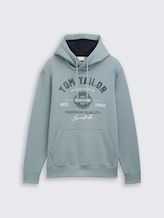 Hoodie-sweatshirt met logoprint - grey mint - Product vooraanzicht