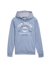 Ausgewählt, Hoodie Sweatshirt mit Logo-Print von Tom Tailor, blau