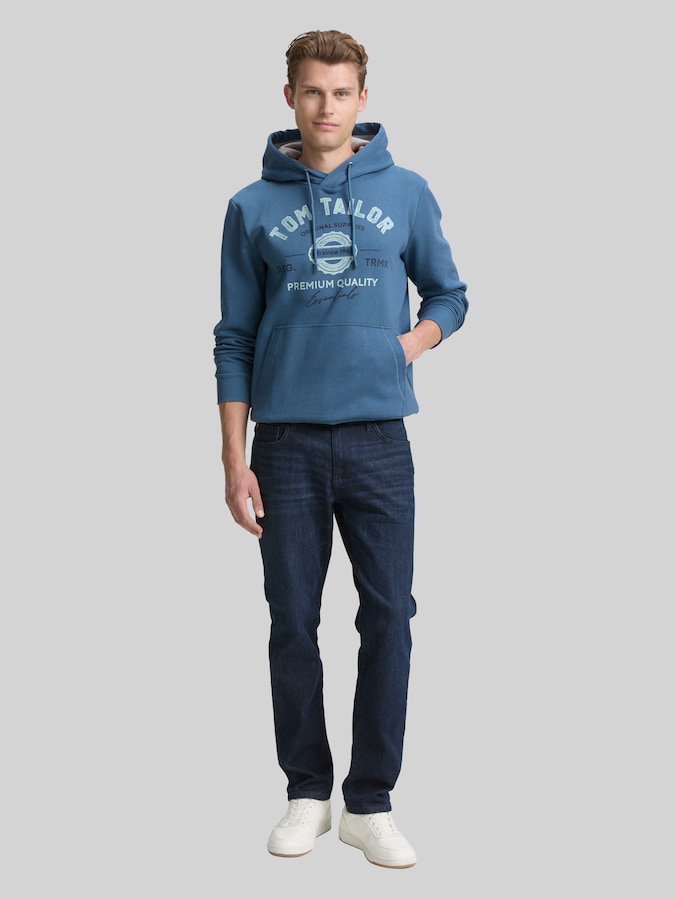 Hoodie Sweatshirt mit Logo-Print von Men, real teal blue