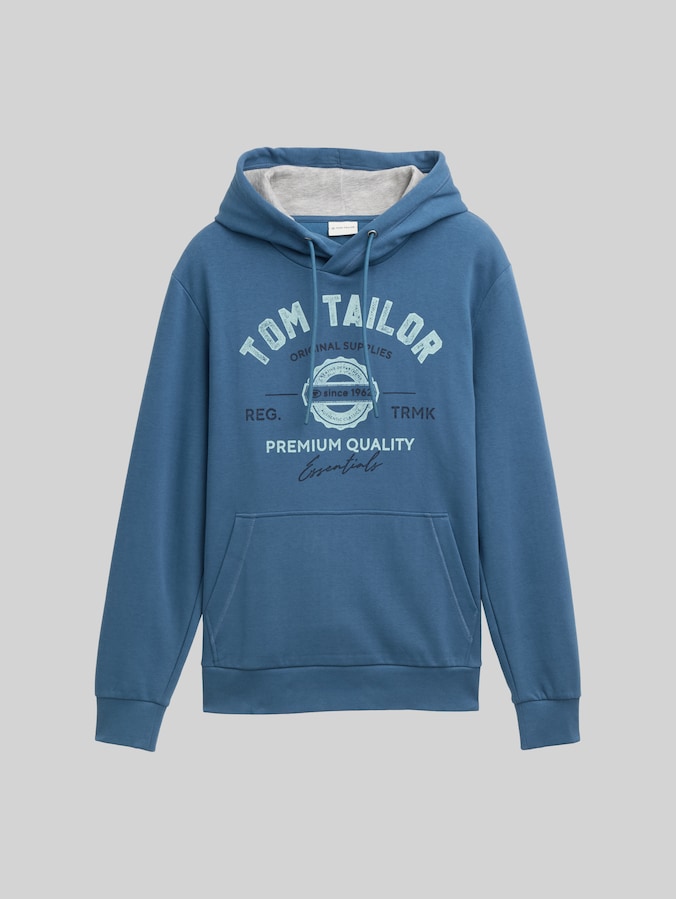 Hoodie Sweatshirt mit Logo-Print von Men, real teal blue