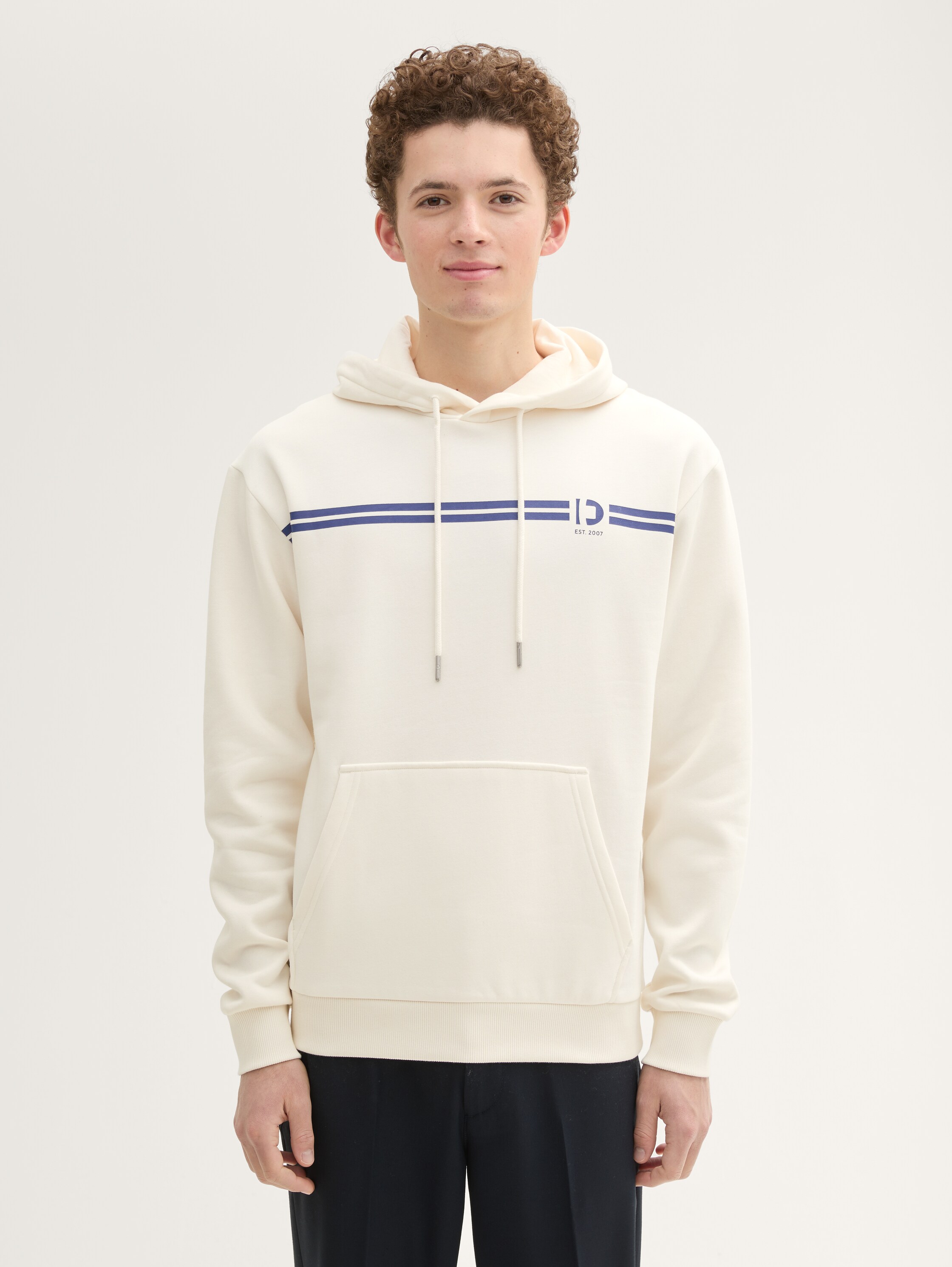 Hoodie Sweatshirt mit Print - gardenia_white - 