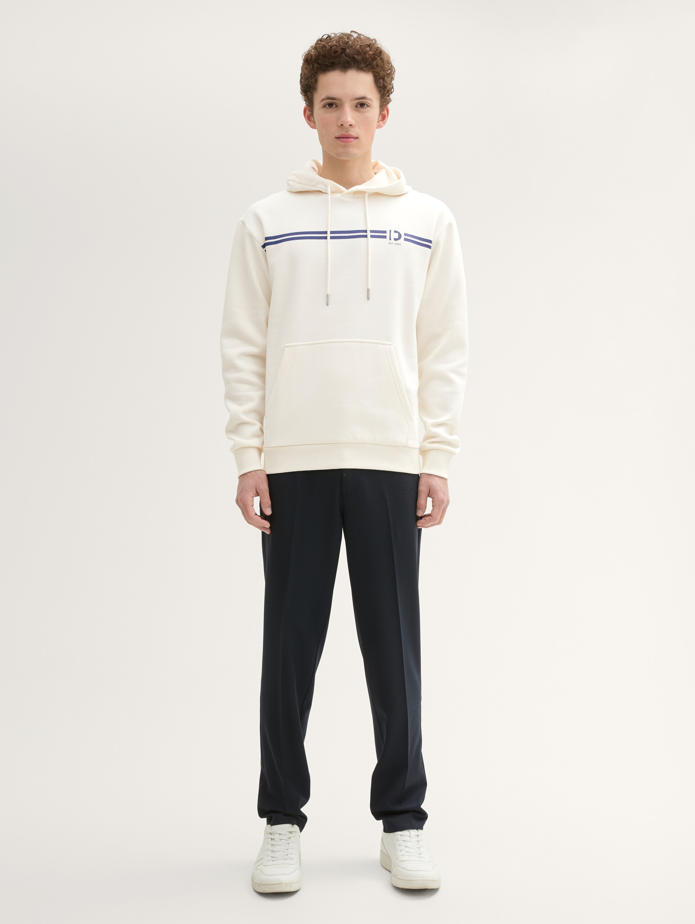 Hoodie Sweatshirt mit Print - gardenia_white - 