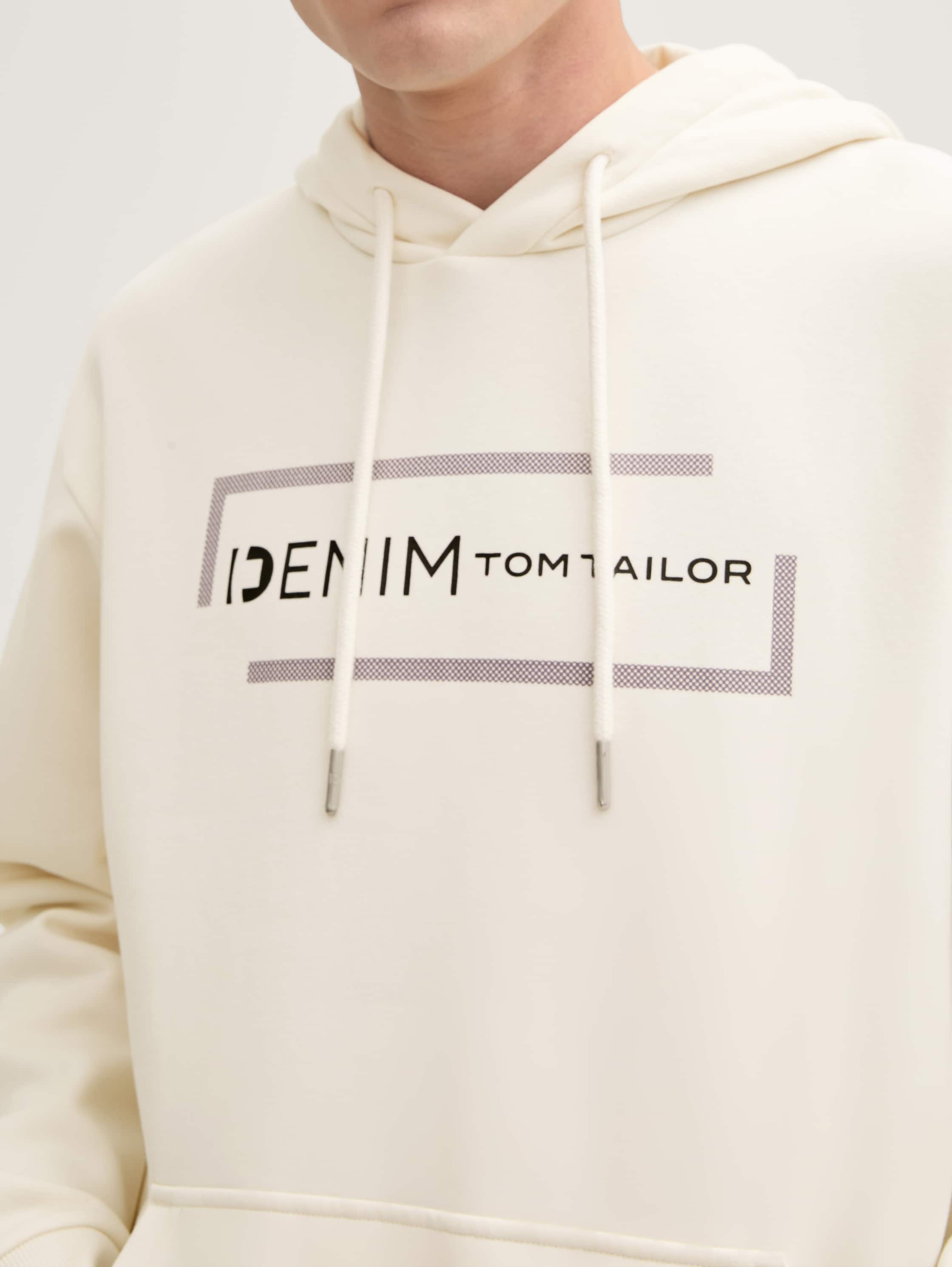 Hoodie Sweatshirt mit Print - wool_white - 