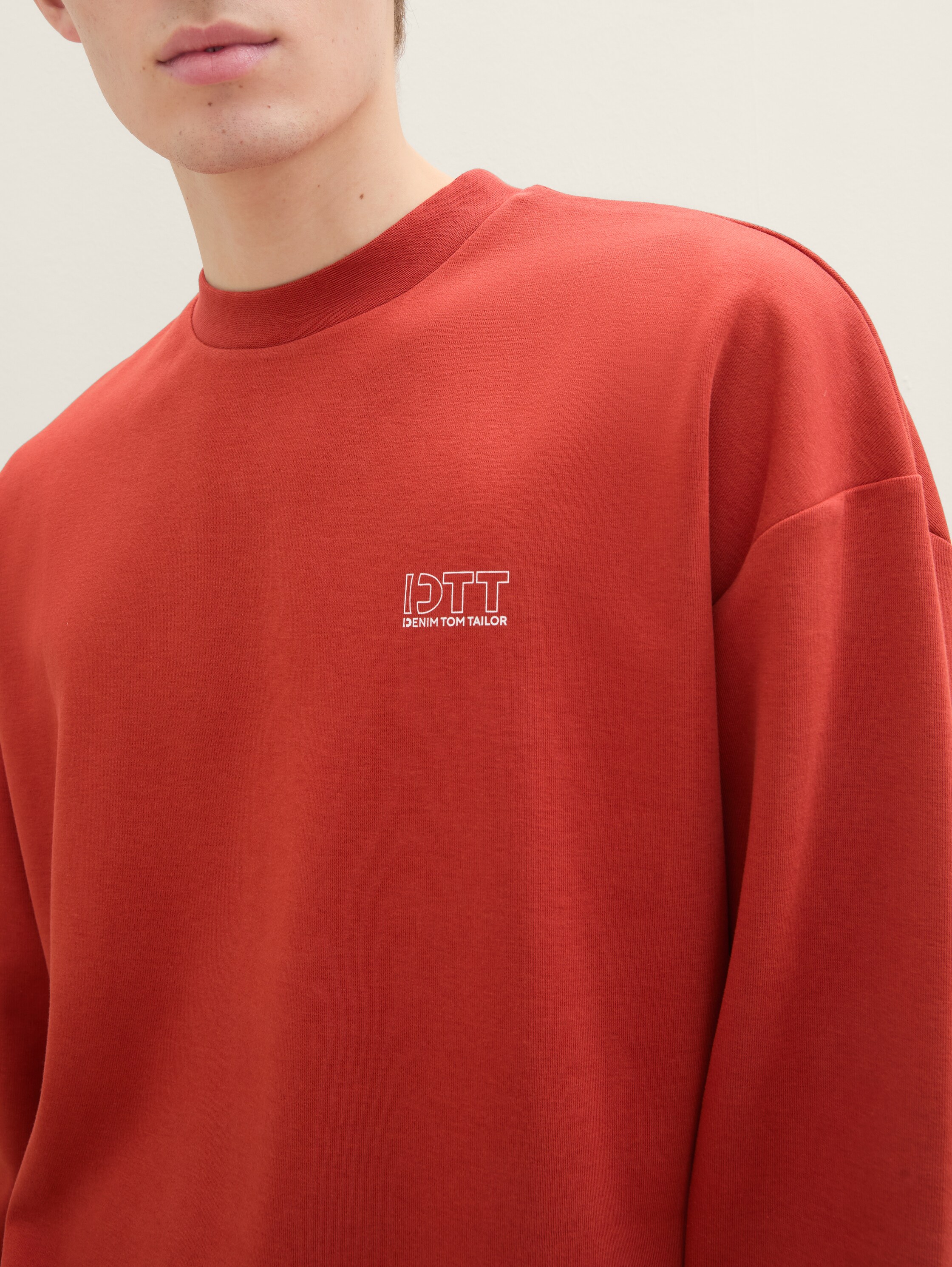 Relaxed sweatshirt met prints - velvet_red_1 - 