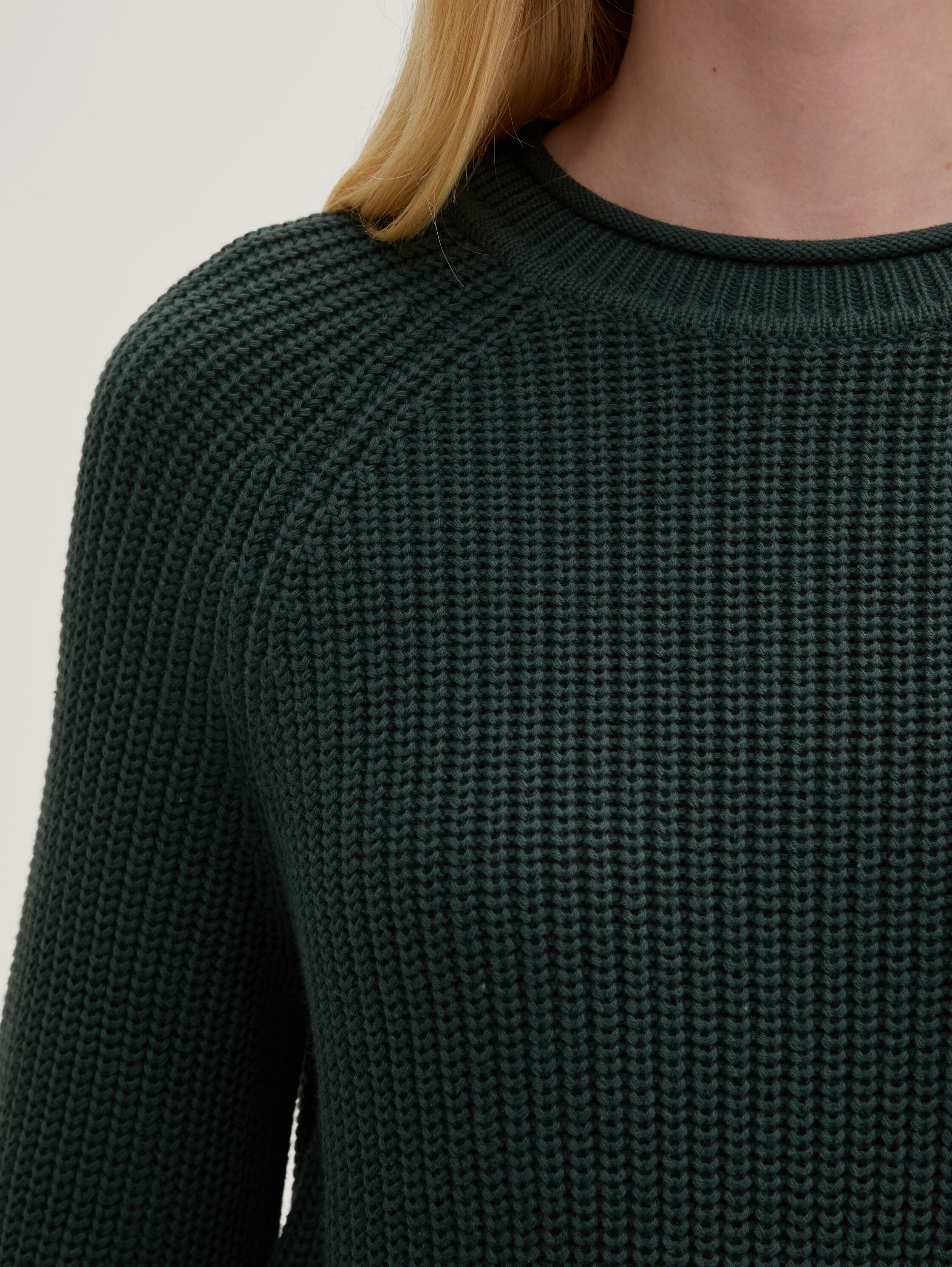 Gebreide trui met lichte ballonmouwen - dark_gable_green - 