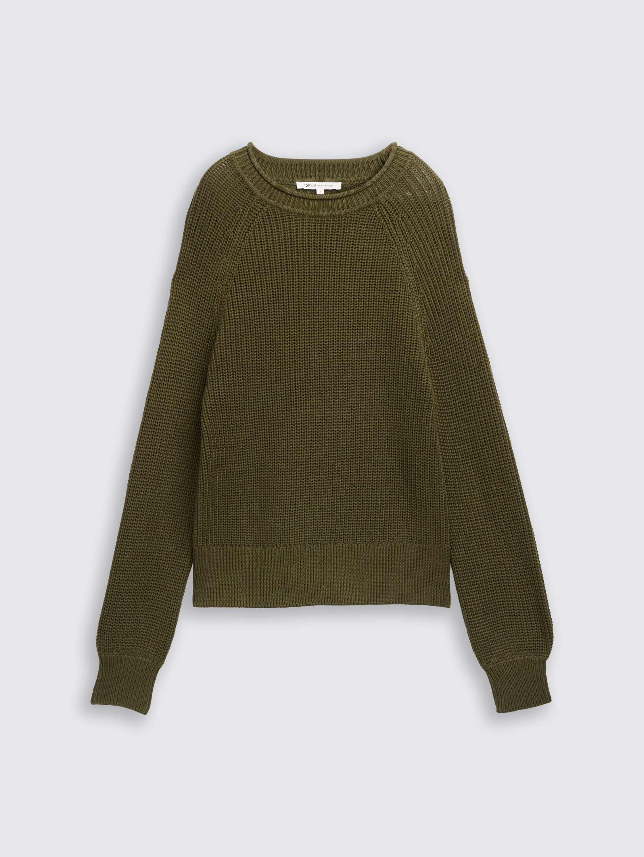 Strickpullover mit leichten Ballonärmeln - grape_leaf_green - 