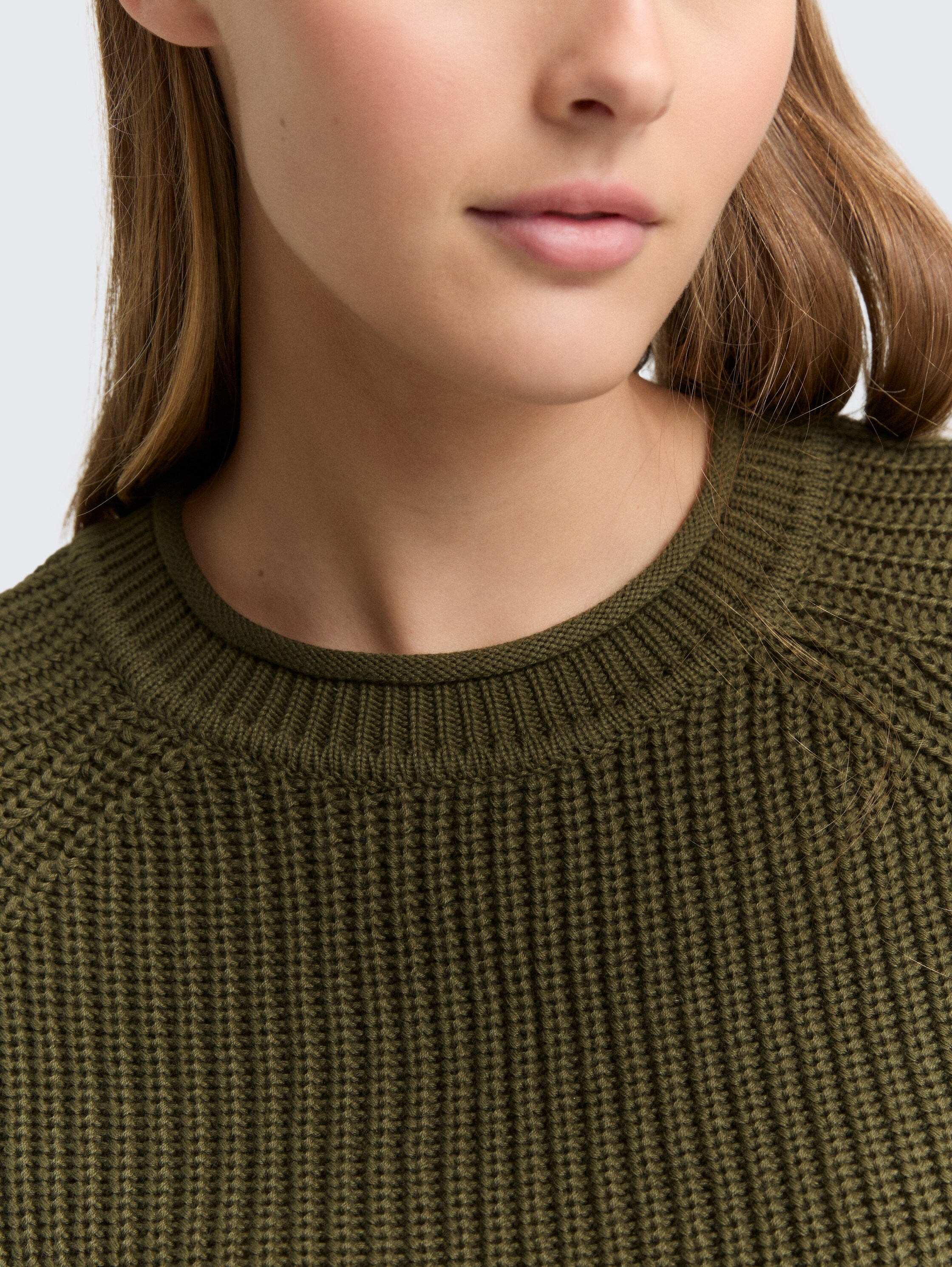 Strickpullover mit leichten Ballonärmeln - grape_leaf_green - 