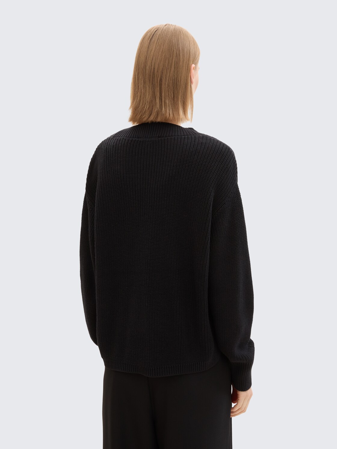 Cardigan mit V-Ausschnitt - deep black