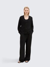 Cardigan à col en V - deep black - Vue de face du modèle
