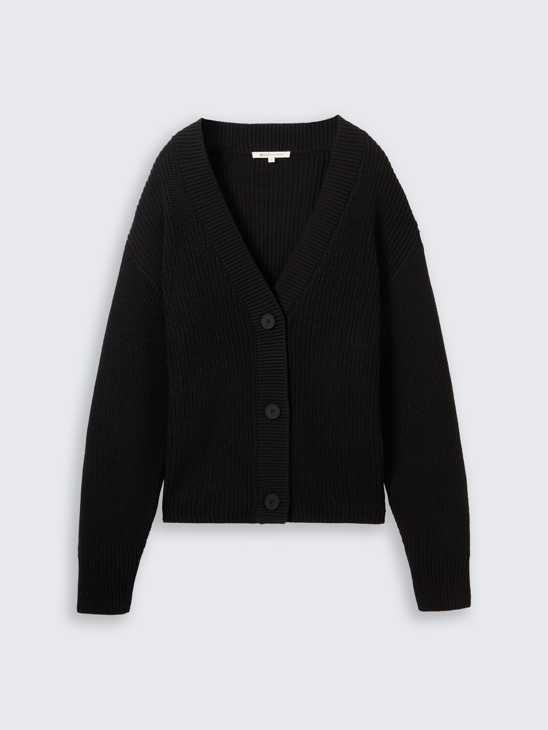 Cardigan mit V-Ausschnitt - deep black