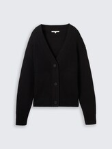 Cardigan à col en V - deep black