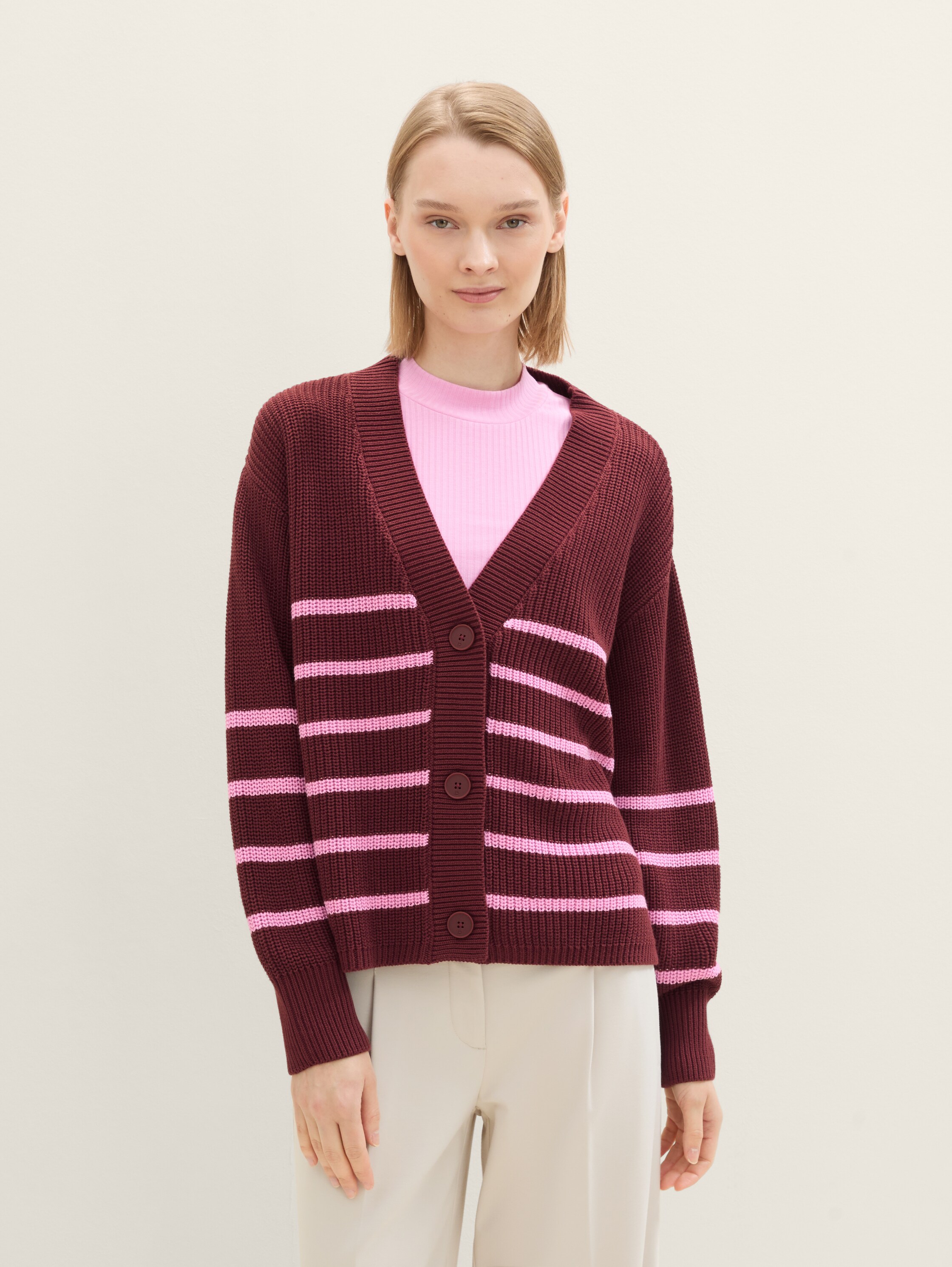 Strick Cardigan mit V-Ausschnitt - 2