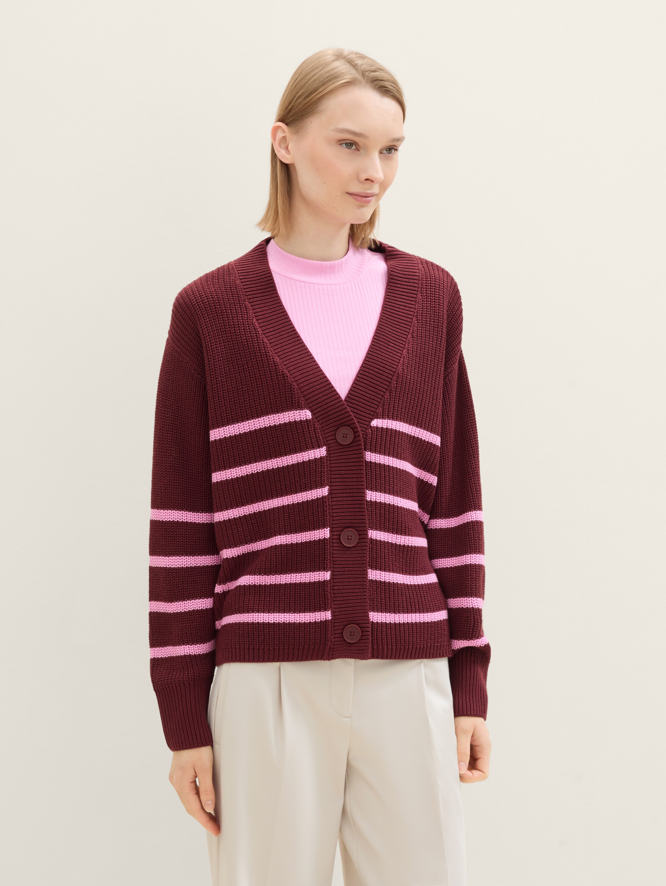 Strick Cardigan mit V-Ausschnitt - 0