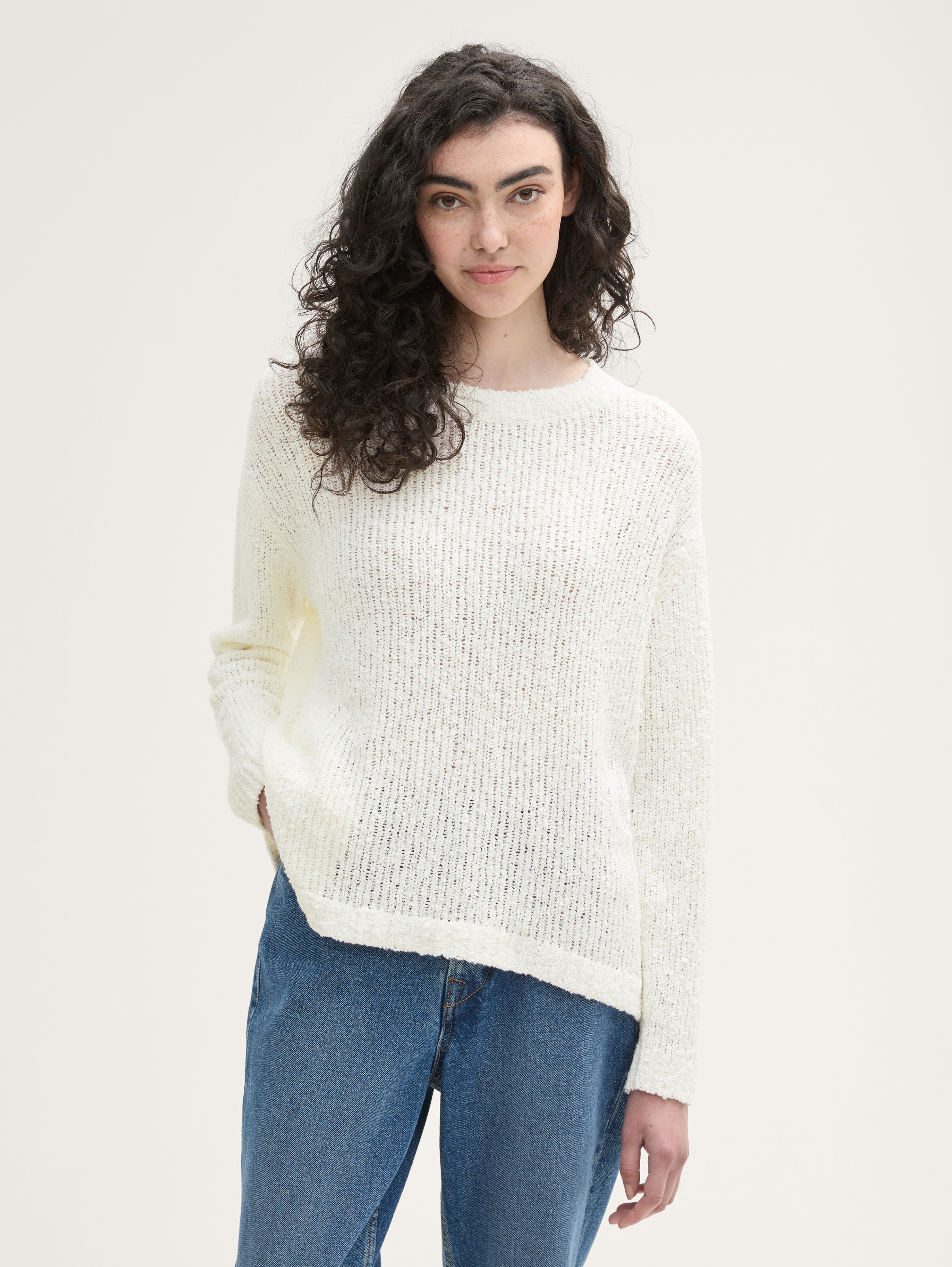 boucle knit sweater