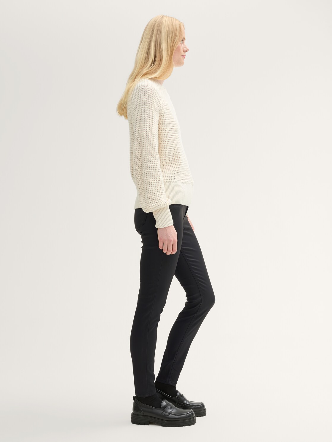 TTNELA EXTRA SKINNY Coated Jeans - coated black denim
