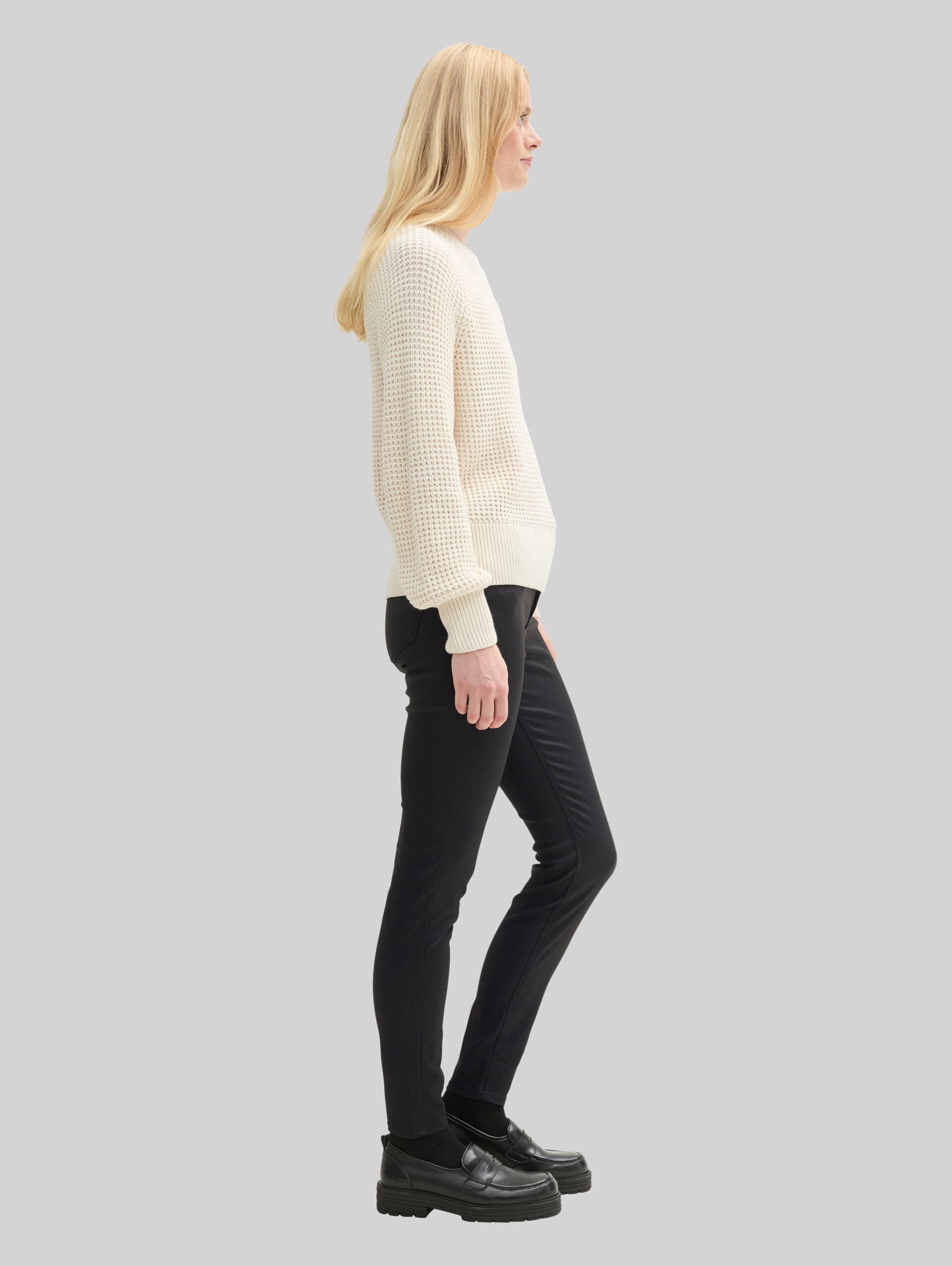 TTNELA extra skinny jeans - coated black denim