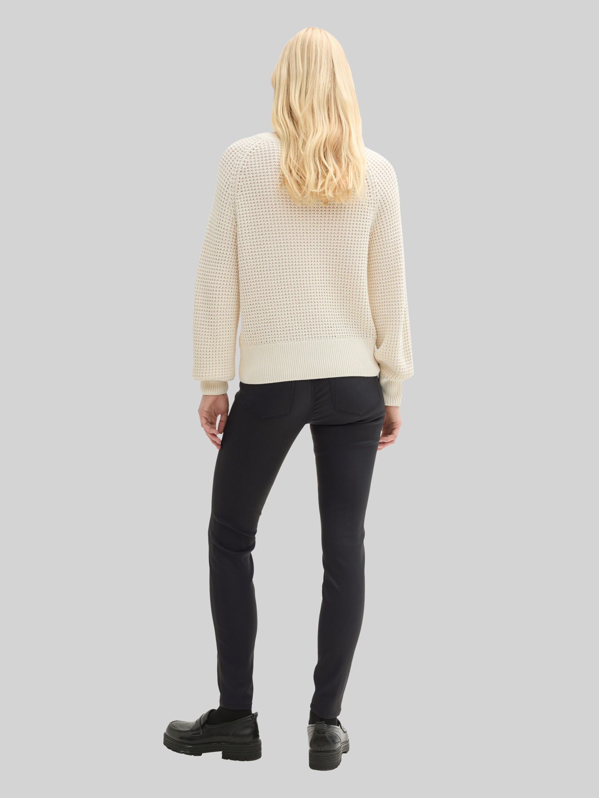 TTNELA extra skinny jeans - coated black denim - Detail model view