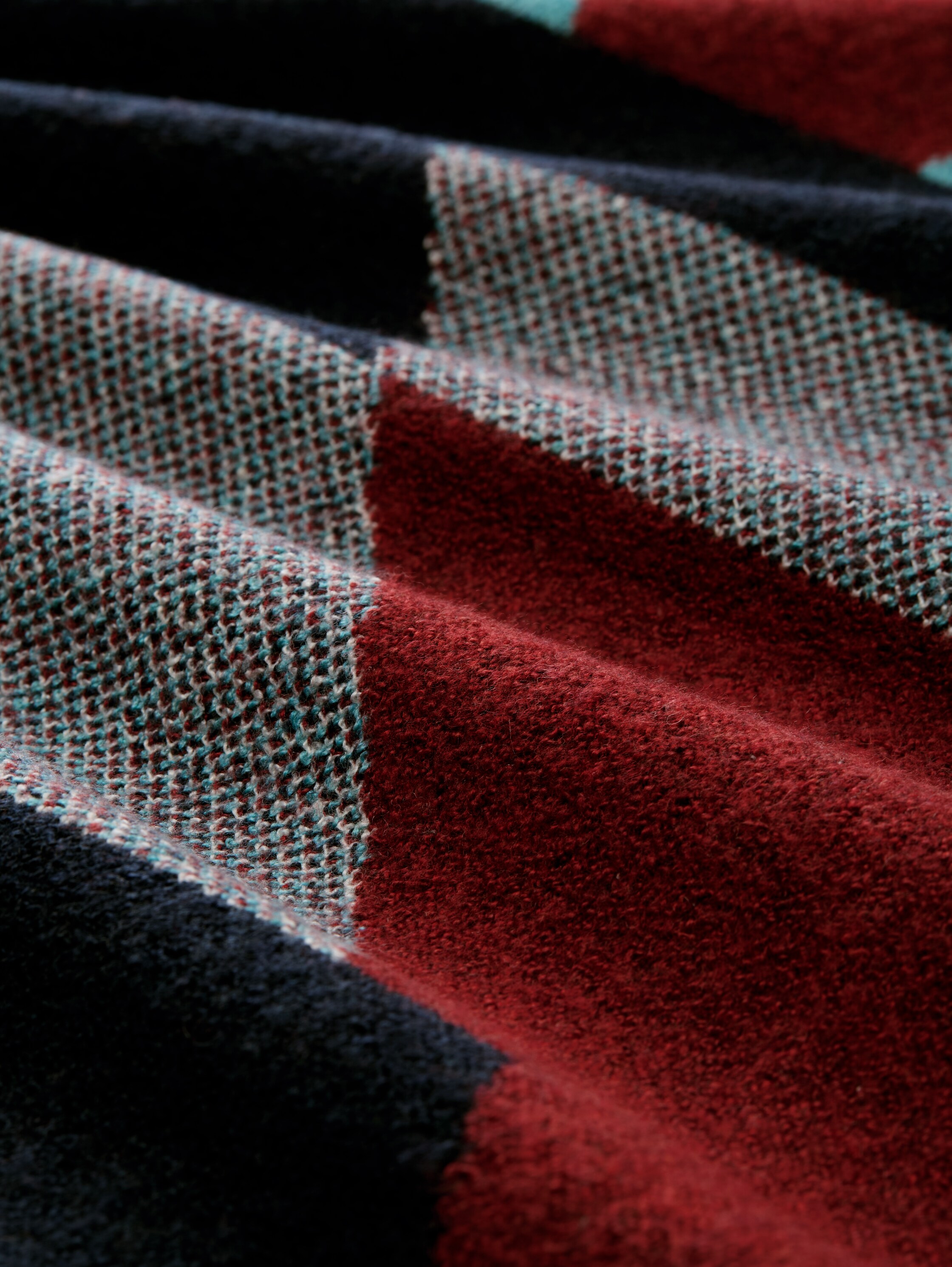 Gemusterter Strickpullover - navy_red_big_element_design - 