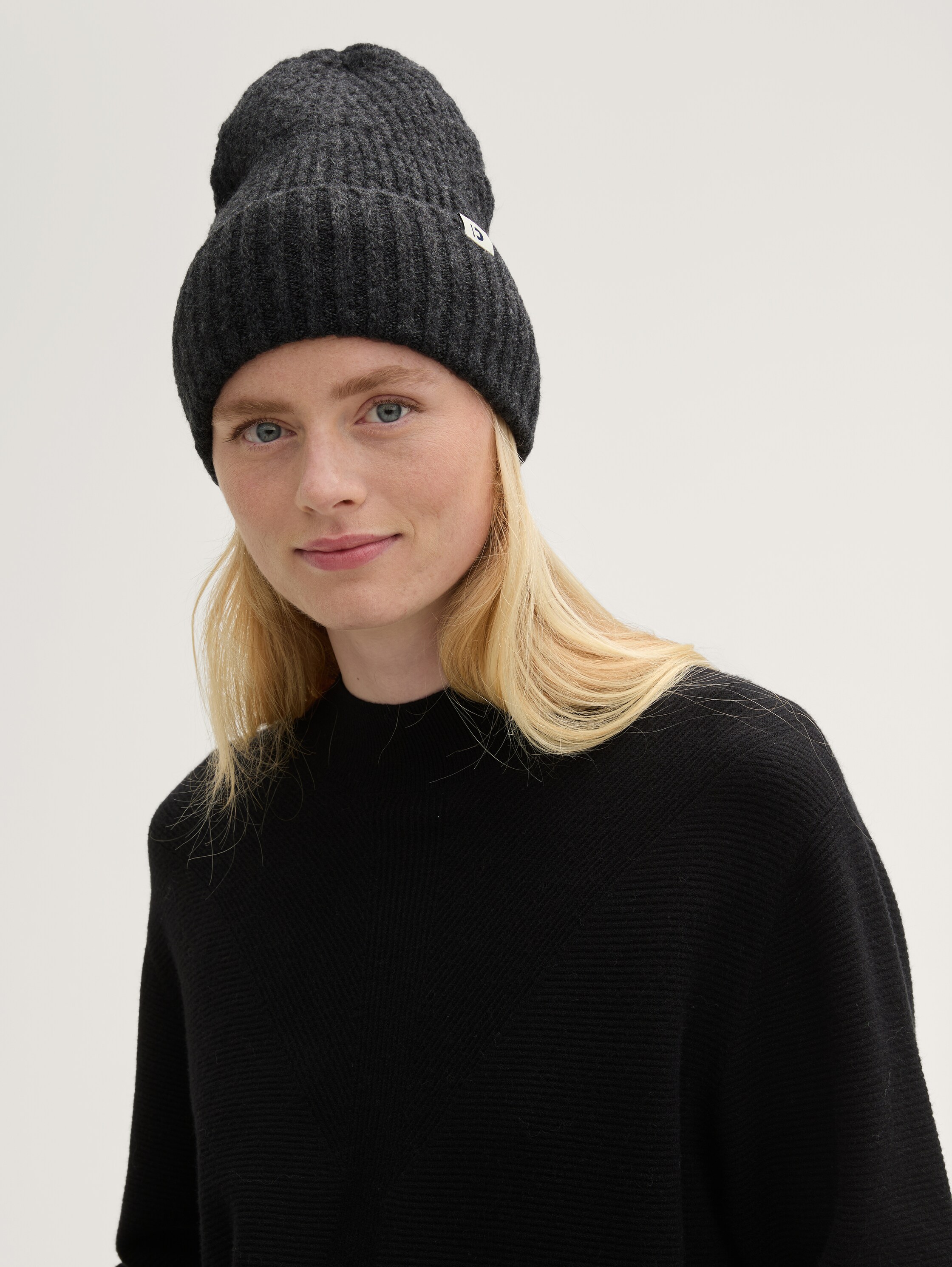 Gerippte Beanie Mütze - 0