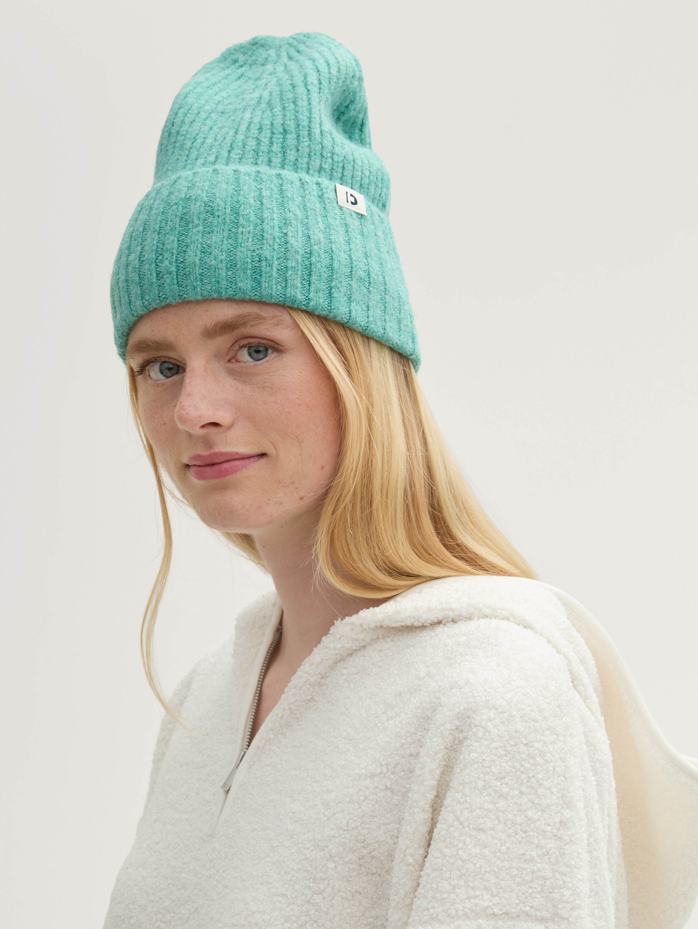 Gerippte Beanie Mütze - 1