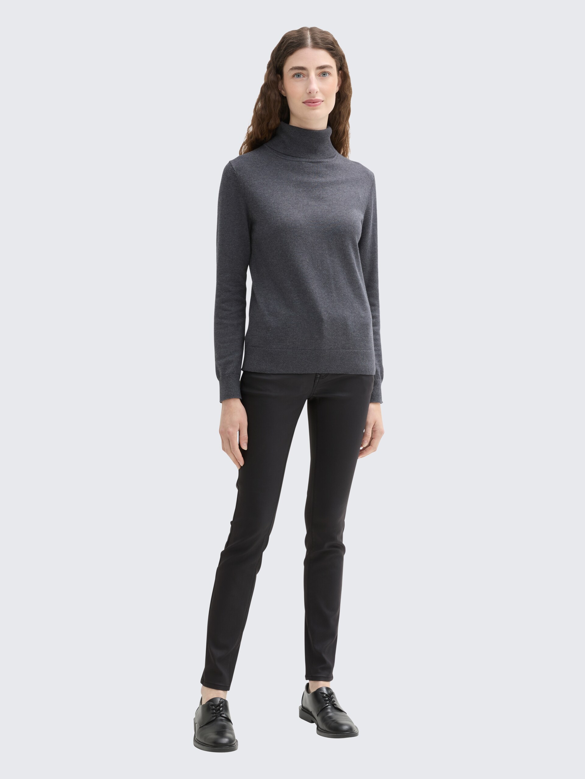 TTALEXA COATED SKINNY Jeans - deep black - Model-Vorderansicht