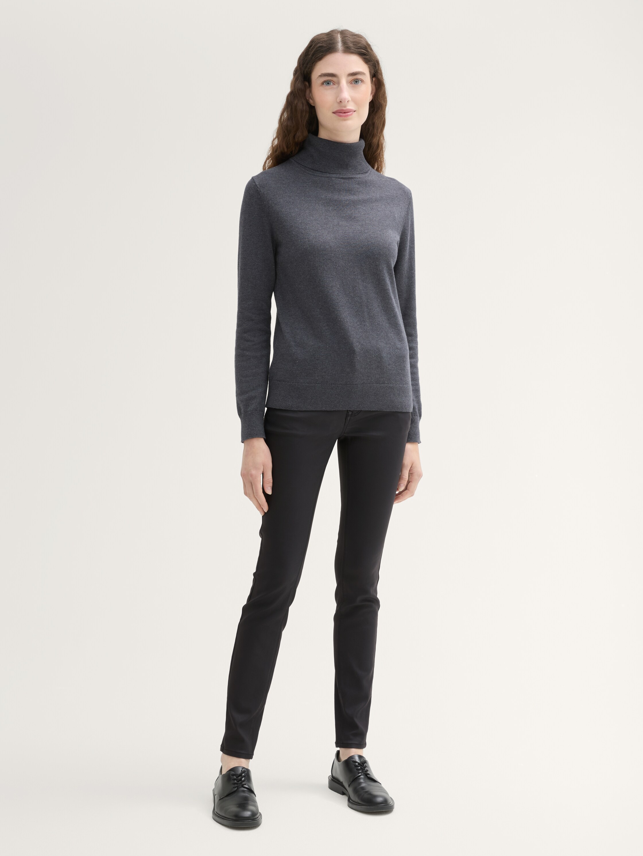 TTALEXA COATED SKINNY Jeans - deep_black_1 - 