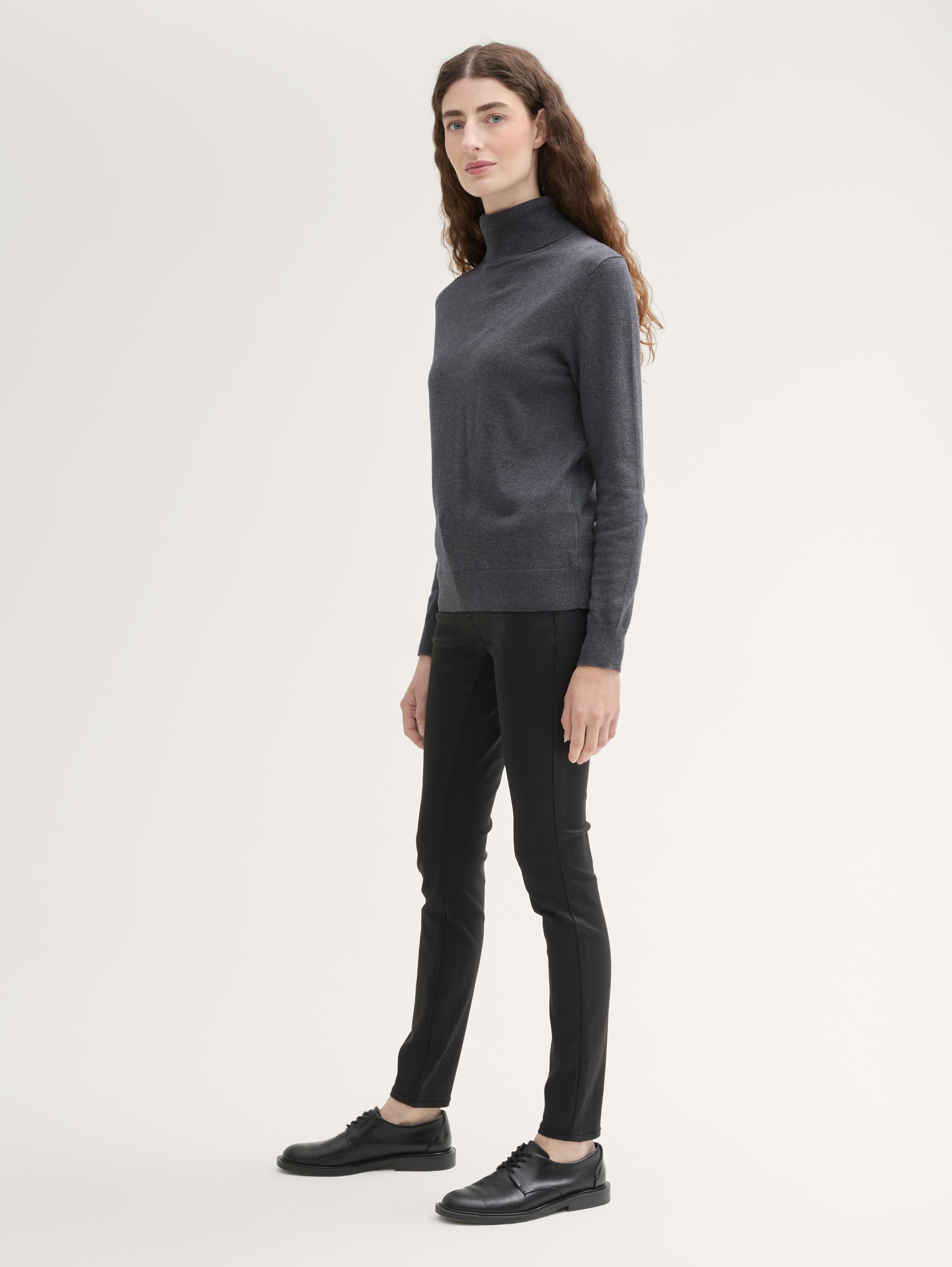 TTALEXA COATED SKINNY Jeans - deep_black_1 - 