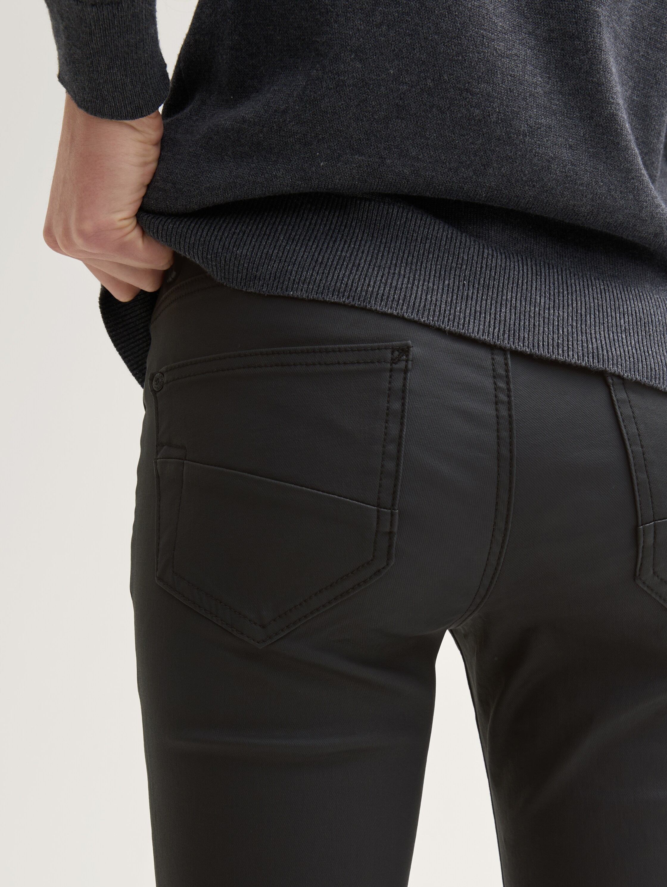 TTALEXA COATED SKINNY Jeans - deep_black_1 - 