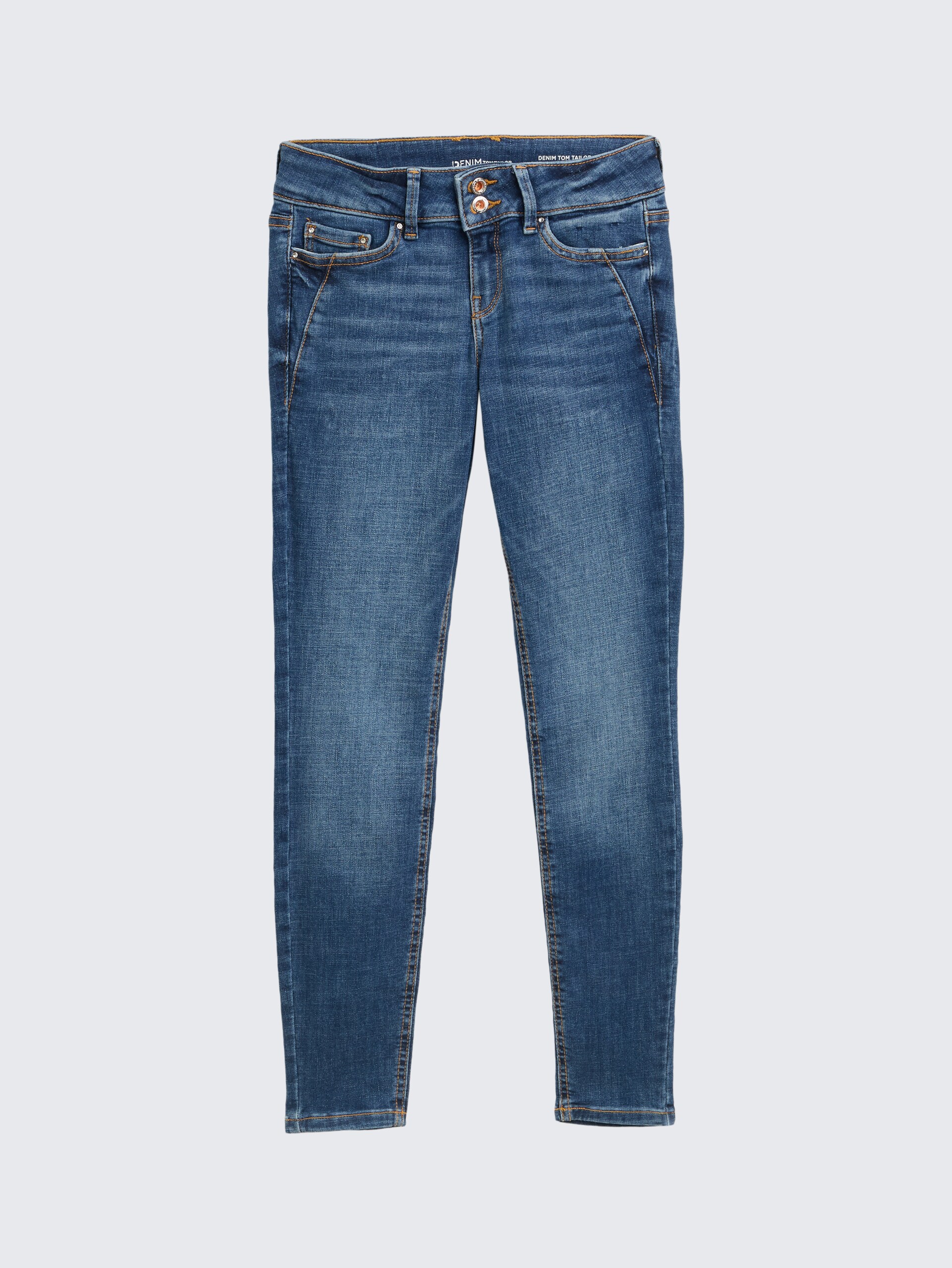 TTJONA EXTRA SKINNY Jeans - Used Mid Stone Blue Denim - Vorder-Produkt-Ansicht