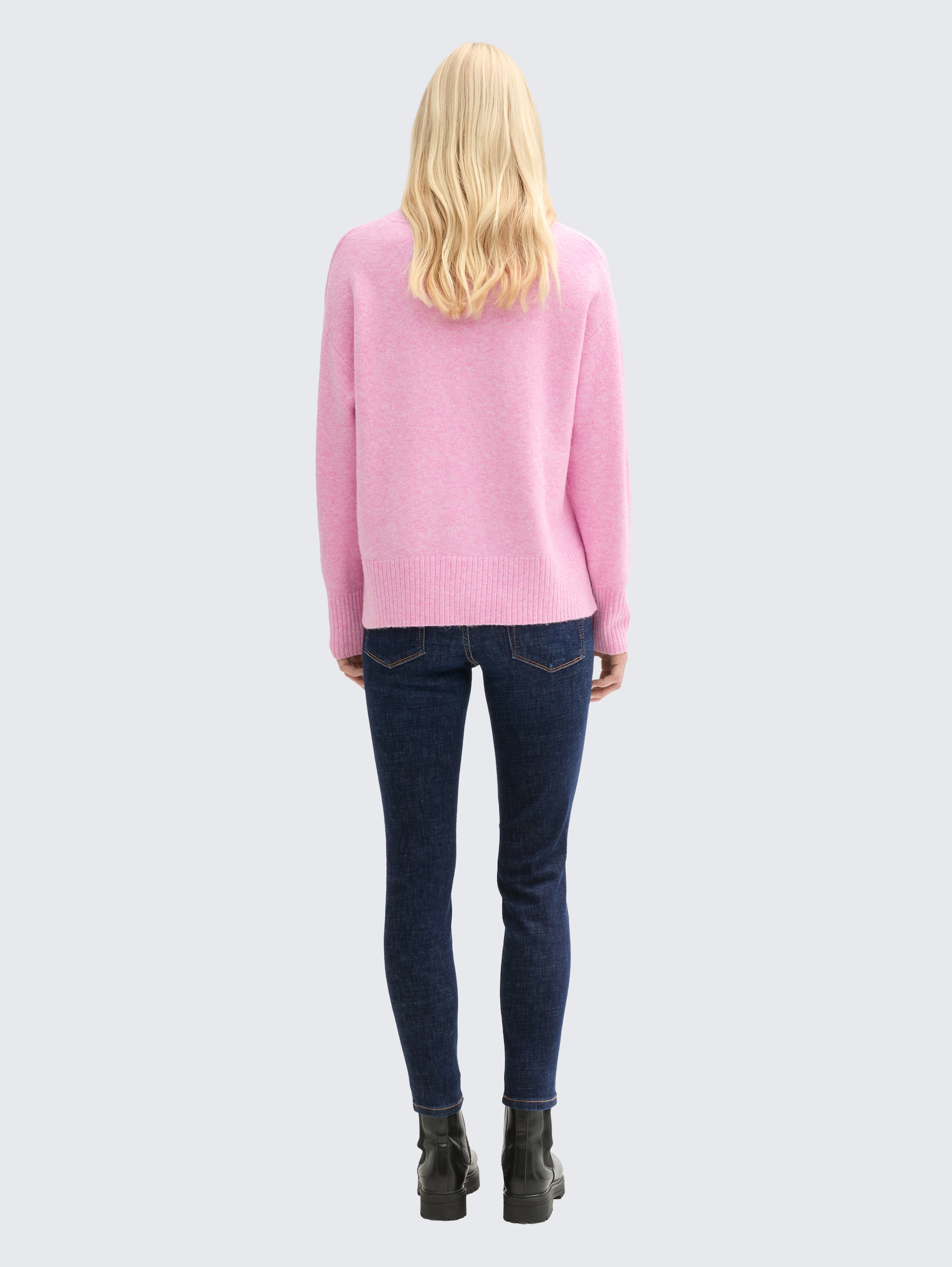 TTJONA EXTRA SKINNY Jeans - Used Dark Stone Blue Denim - Auschnitt Model-Rückansicht