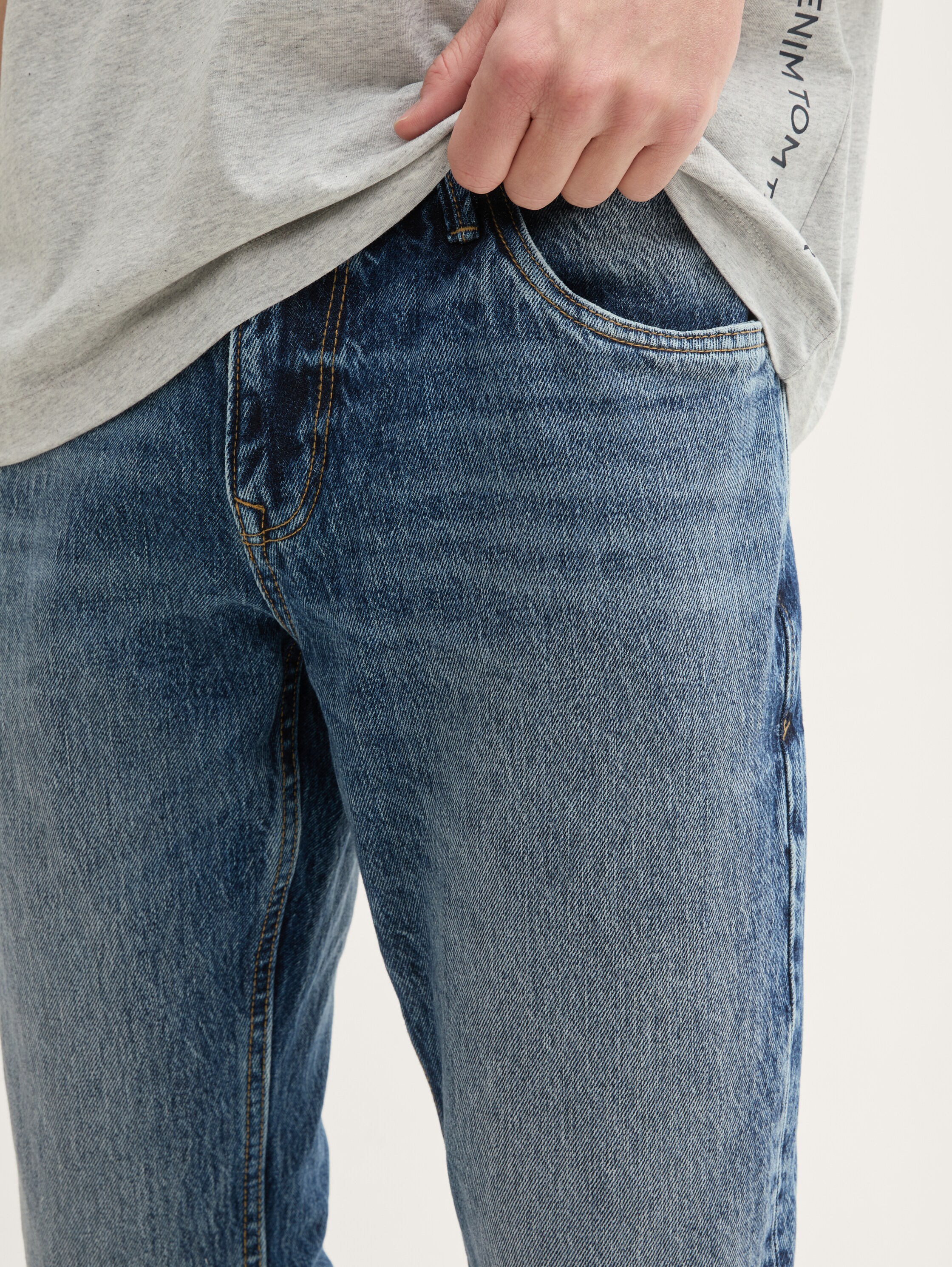 TTAEDAN STRAIGHT Jeans - used_mid_stone_blue_denim - 