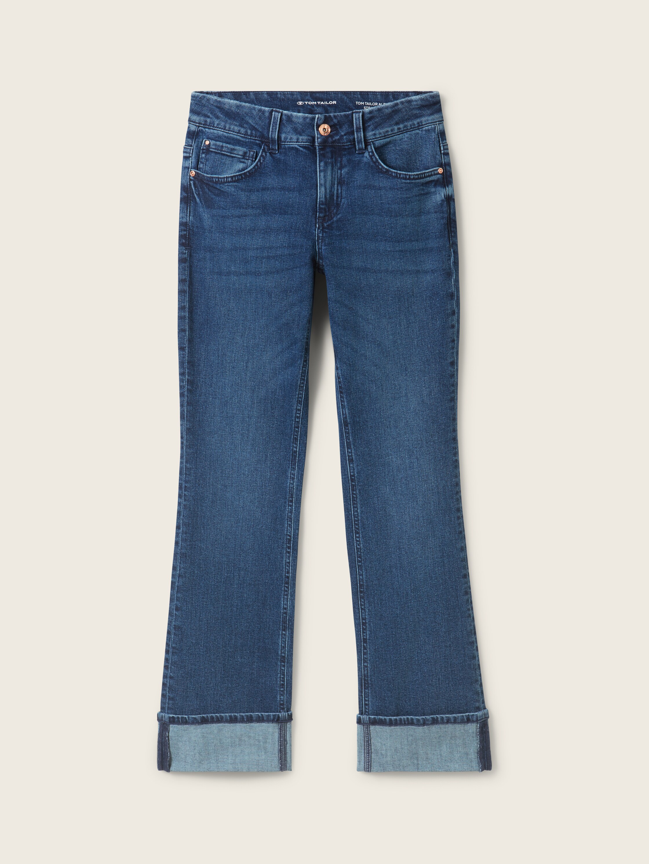 TTALEXA STRAIGHT Jeans - used_dark_stone_blue_denim - 