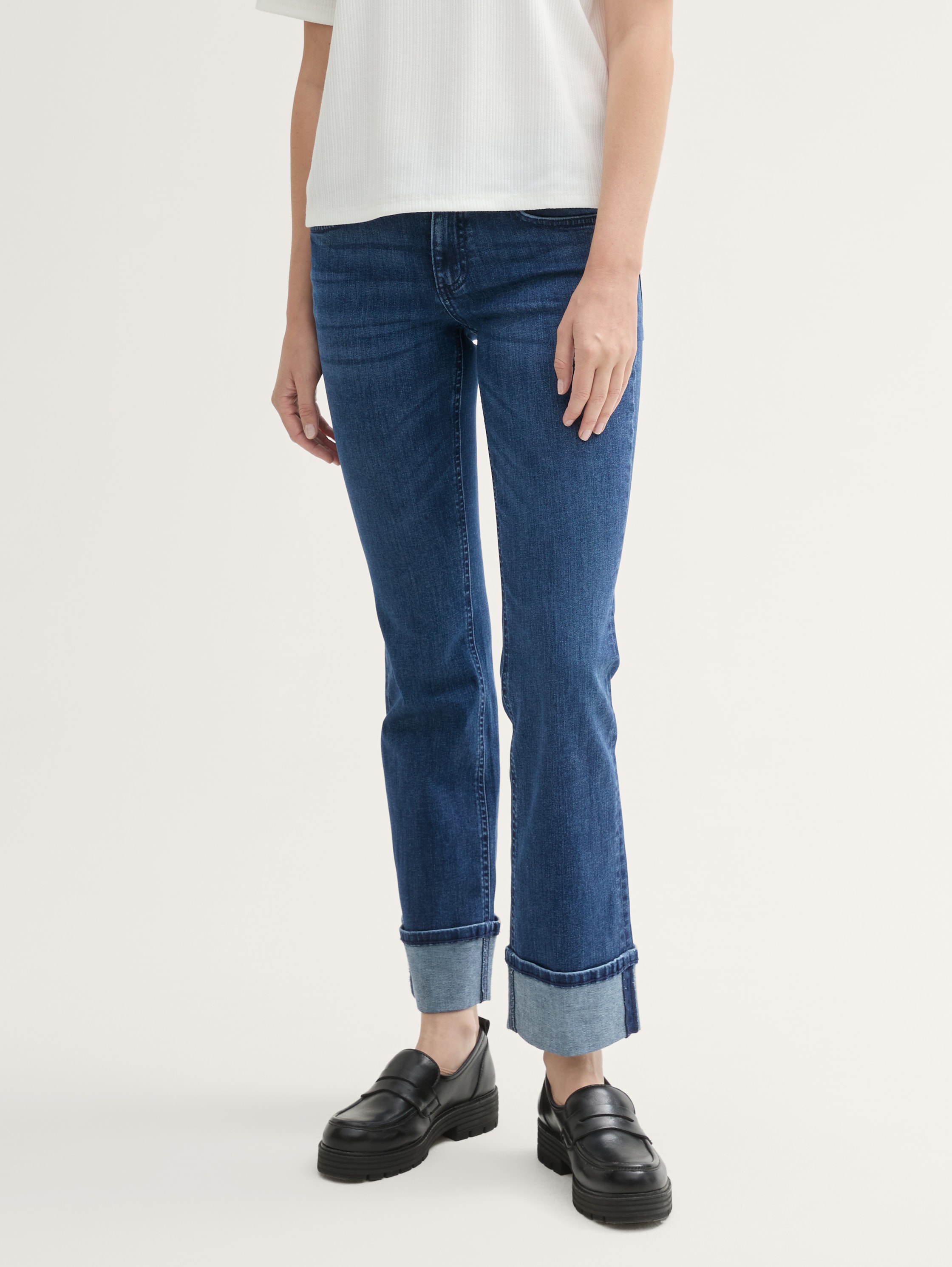 TTALEXA STRAIGHT Jeans - used_dark_stone_blue_denim - 