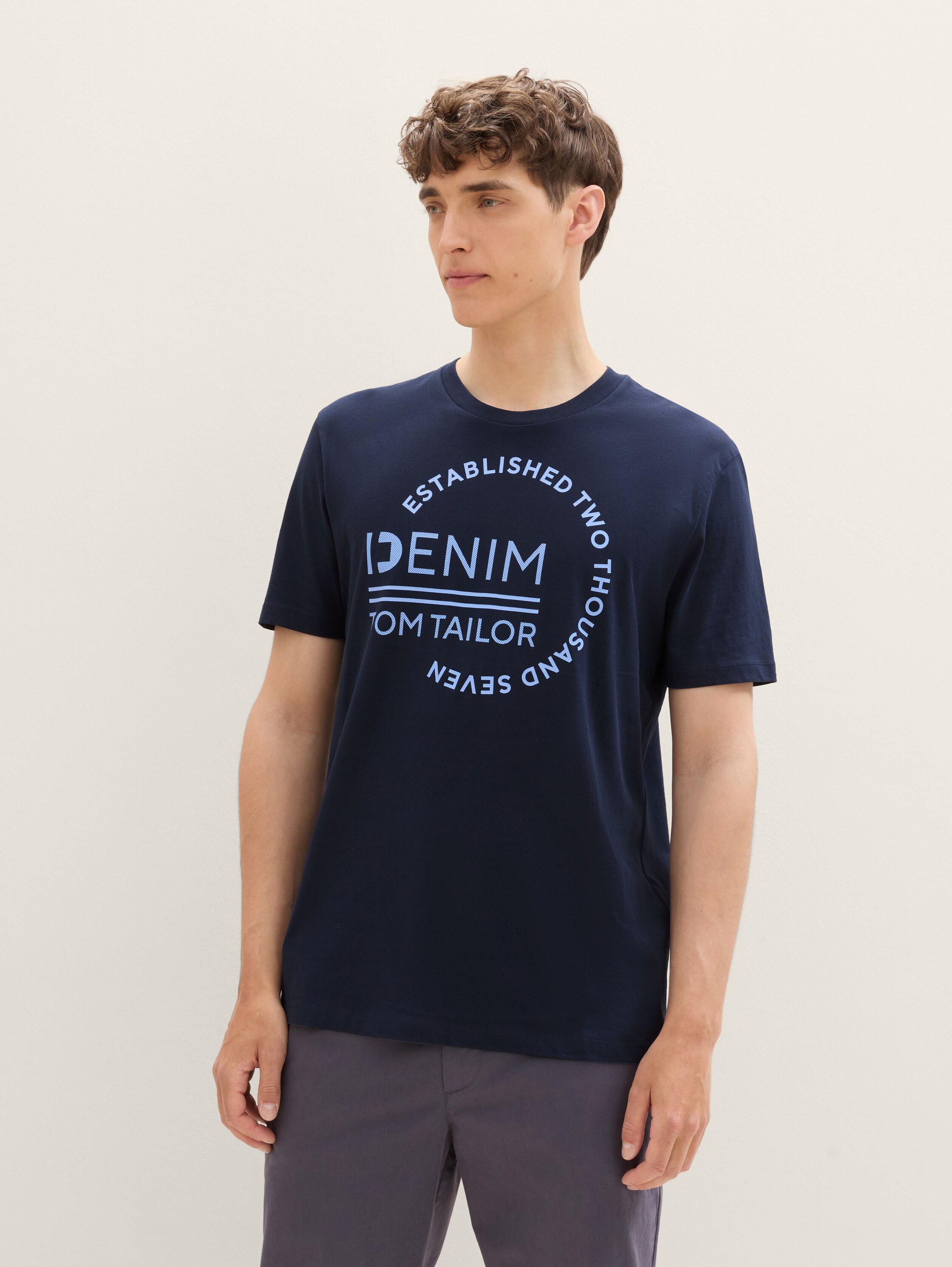 Basic T-Shirt mit Logo-Print - 3