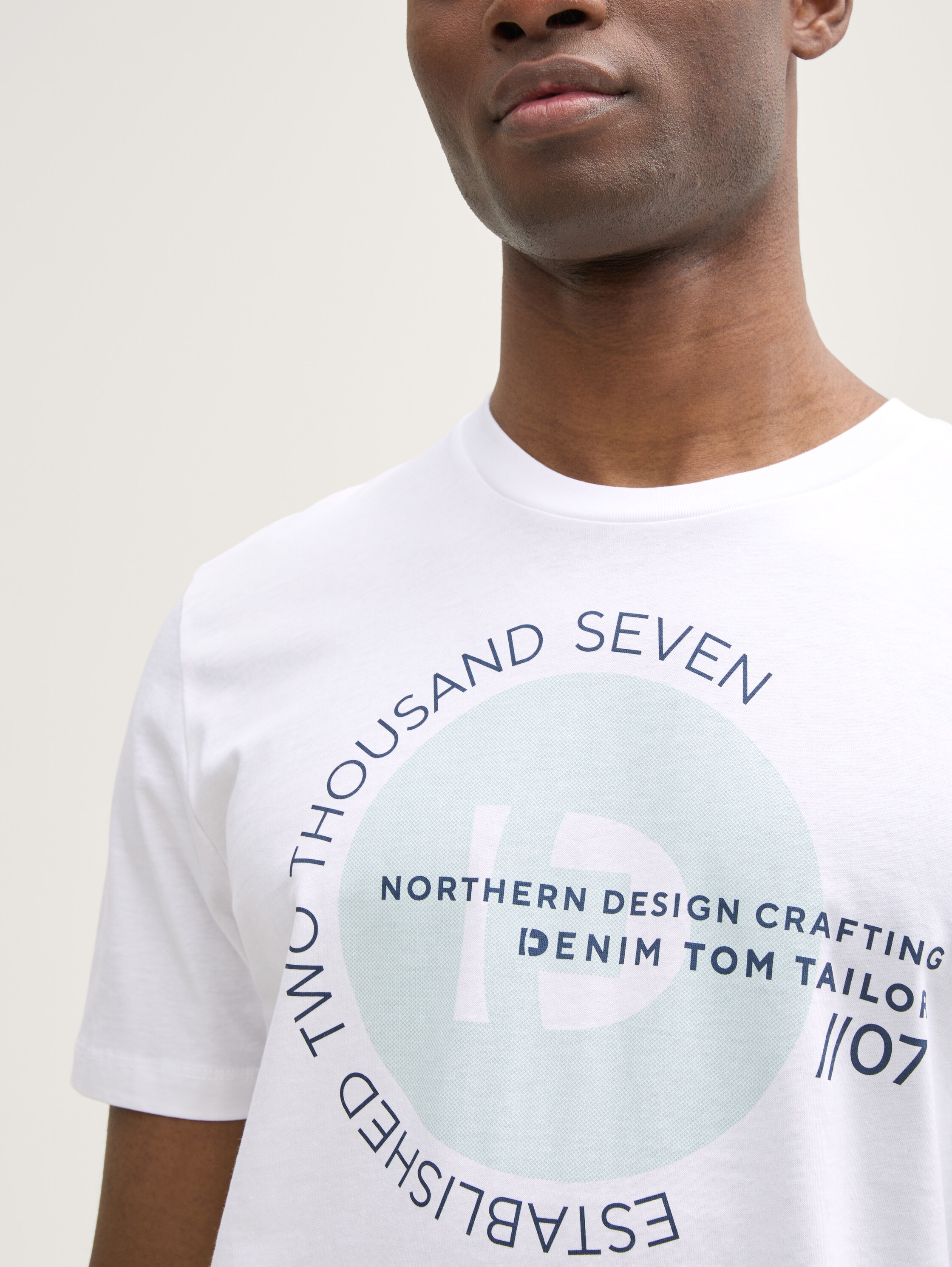 Basic T-Shirt mit Logo-Print - knit_white_1 - 