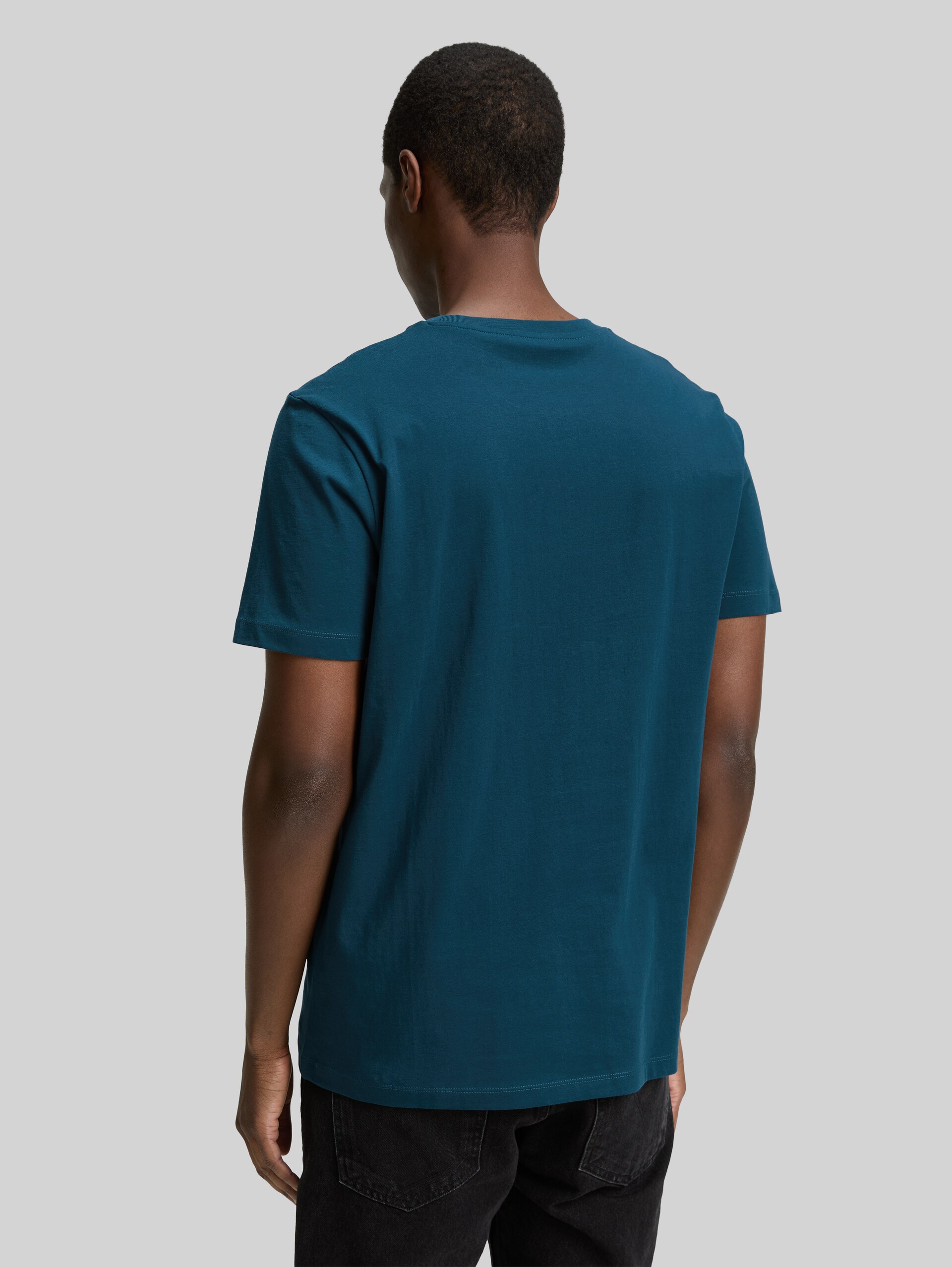 T-shirt basique avec logo imprimé - Tropical Lagoon - Découpe Vue arrière du modèle
