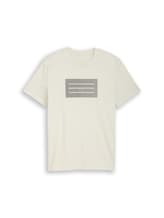 Nicht ausgewählt, Basic T-Shirt mit Logo-Print von Tom Tailor, weiß