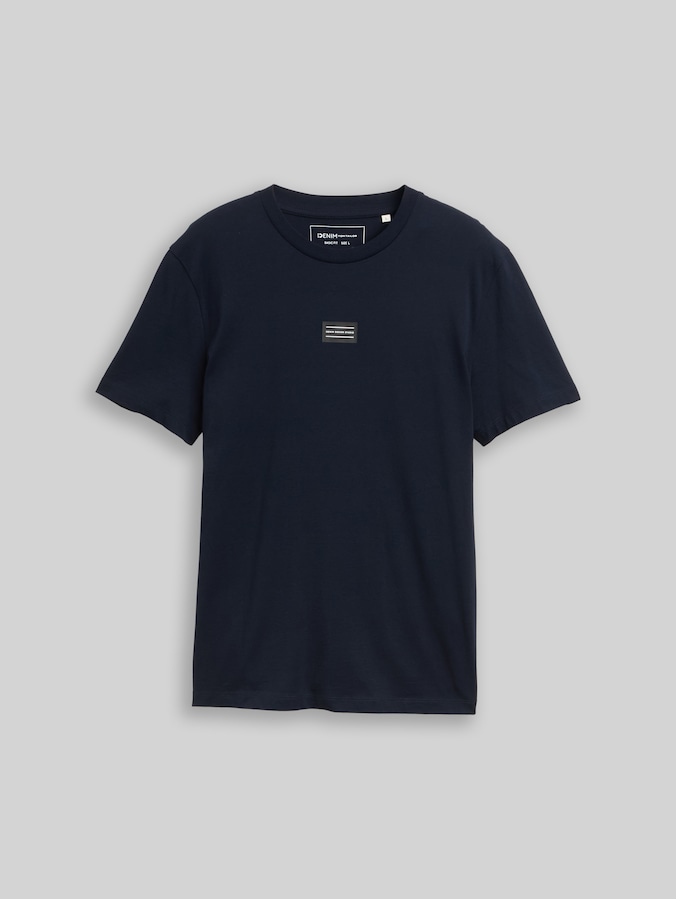 Basic T-shirt with logo print by Denim Male, special blue