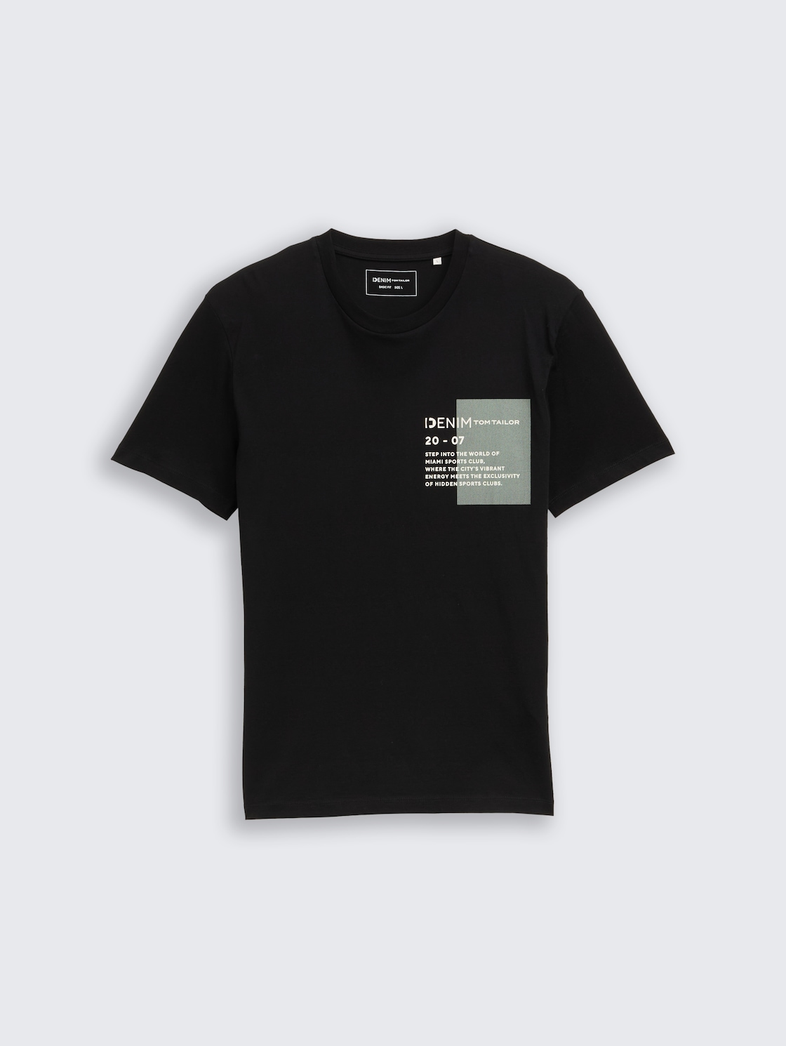 Basic T-Shirt mit Logo-Print - black - Vorder-Produkt-Ansicht