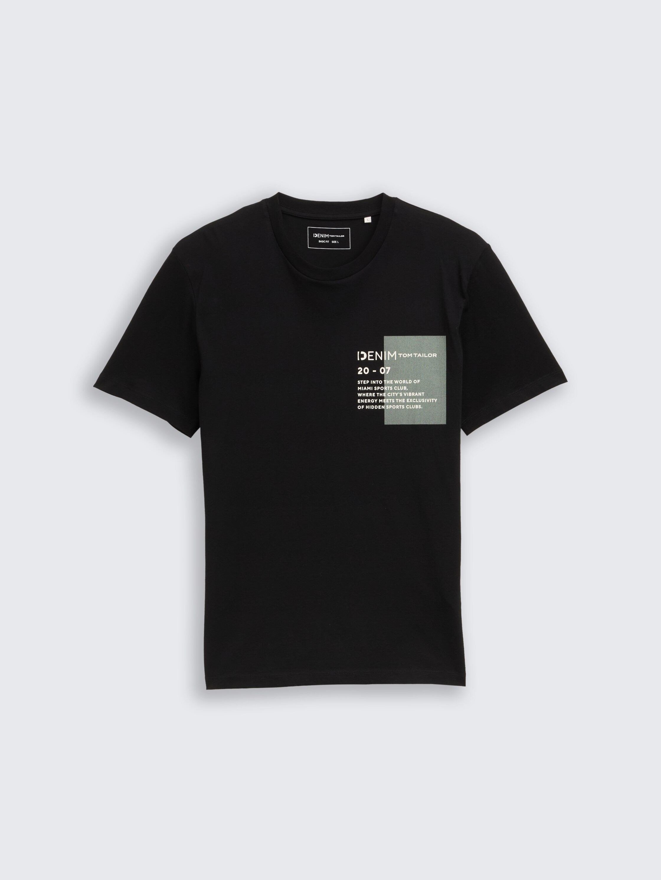 Basic T-Shirt mit Logo-Print - black_1 - 