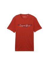 Geselecteerd, Basic T-shirt met logo-print door Tom Tailor, rood