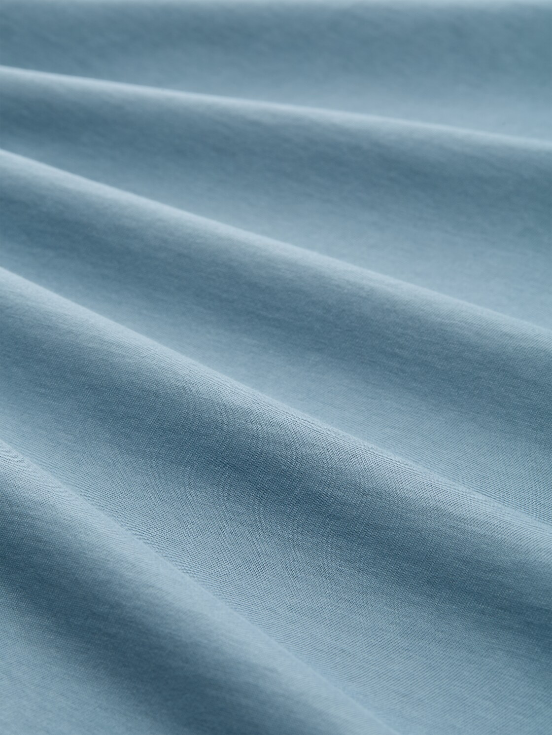 Basic T-Shirt mit Logo-Print - steel blue - Material-Ansicht