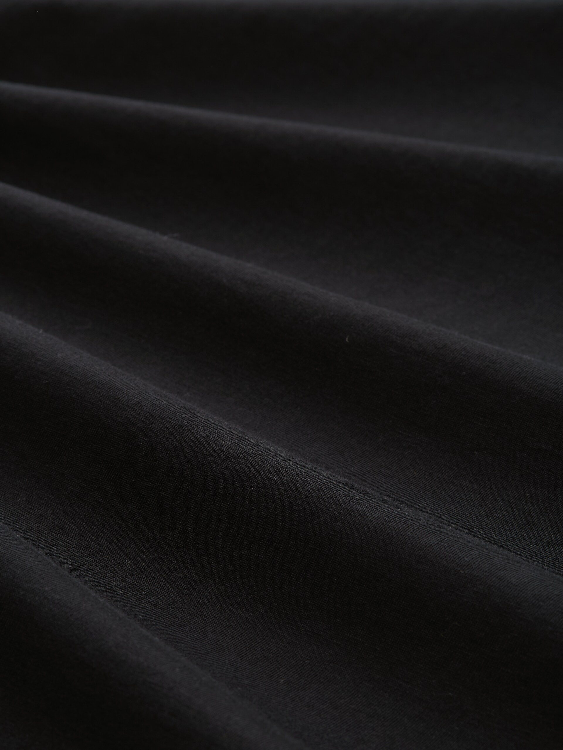 Basic T-Shirt mit Logo-Print - black fake leather - Material-Ansicht