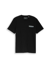Nicht ausgewählt, Basic T-Shirt mit Logo-Print von Tom Tailor, schwarz