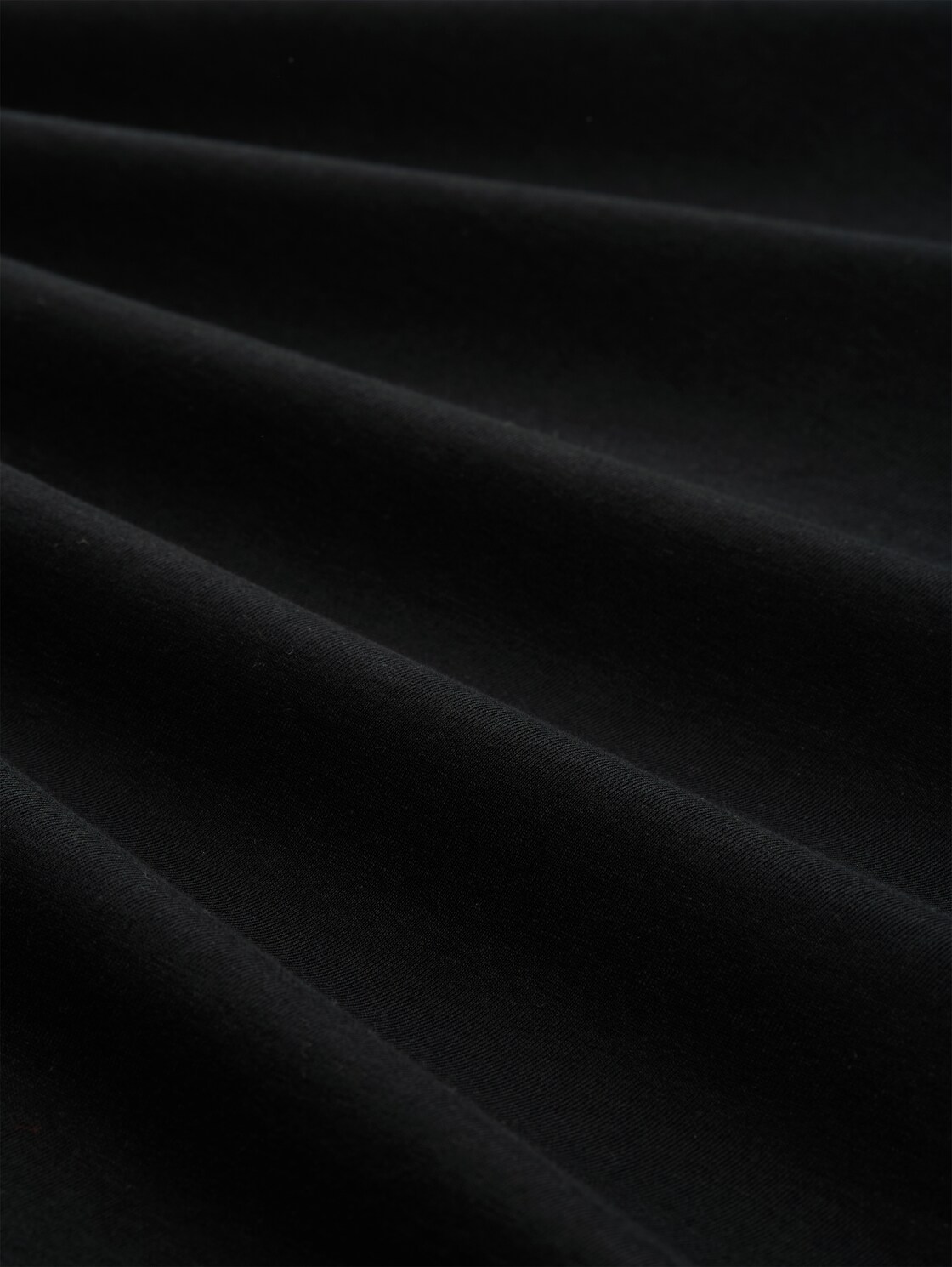 Basic T-Shirt mit Logo-Print - deep sea black - Material-Ansicht