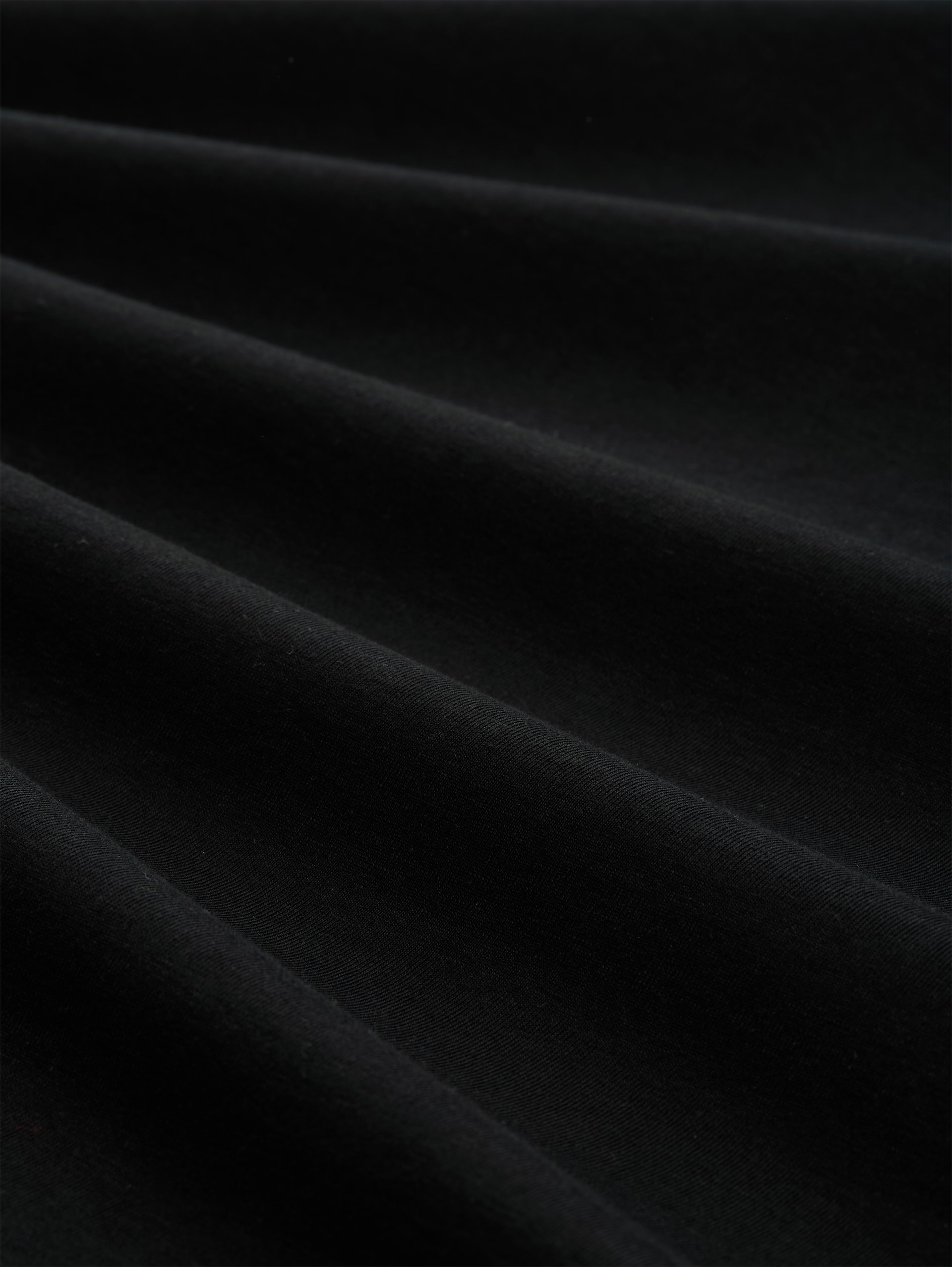 Basic T-Shirt mit Logo-Print - deep sea black - Material-Ansicht