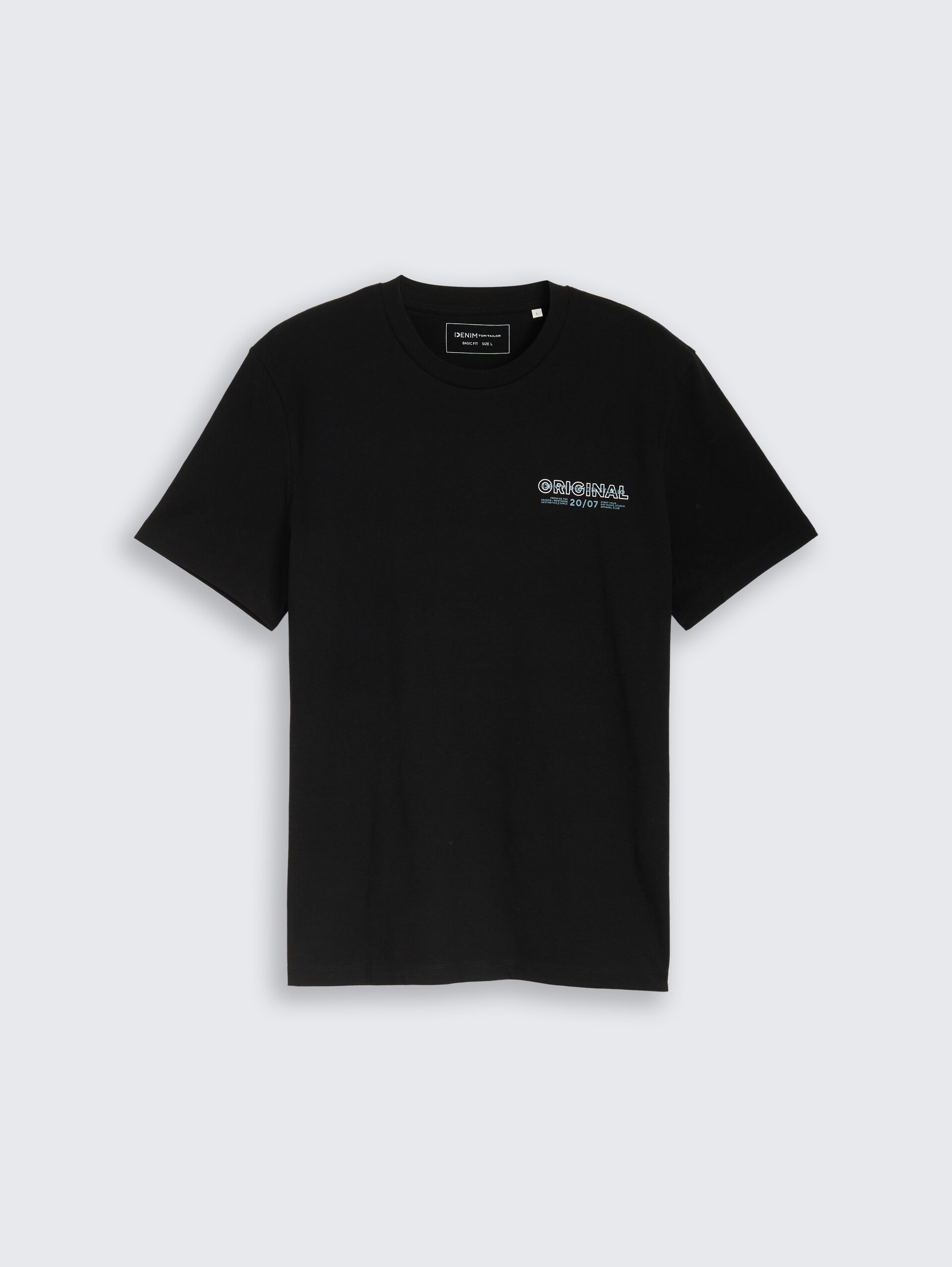 Basic T-Shirt mit Logo-Print - deep sea black - Vorder-Produkt-Ansicht