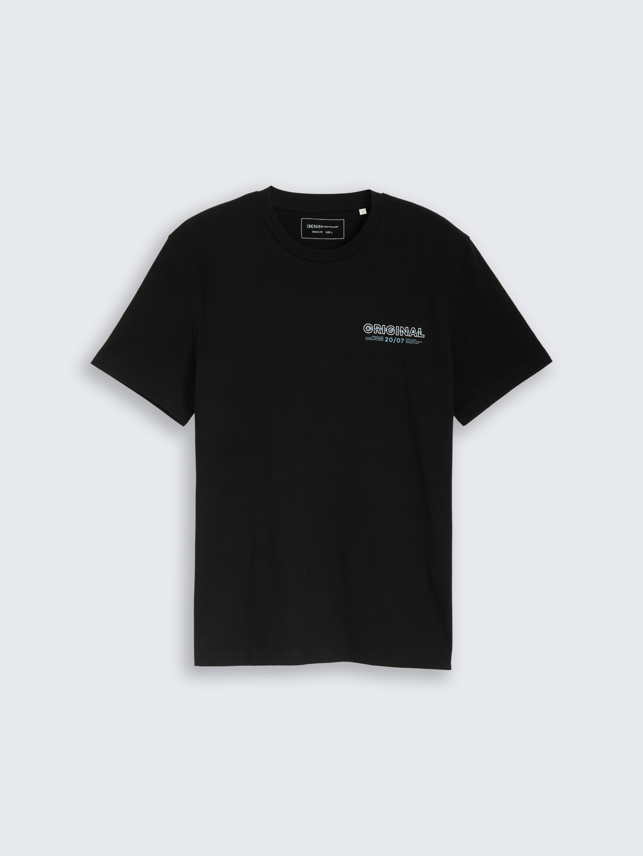 Basic T-shirt met logoprint - deep_sea_black - 