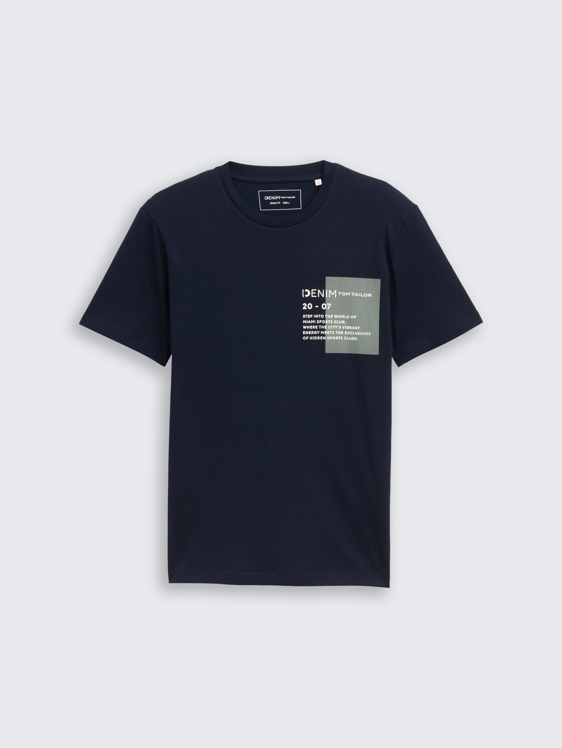 Basic T-Shirt mit Logo-Print - midnight navy blue - Vorder-Produkt-Ansicht