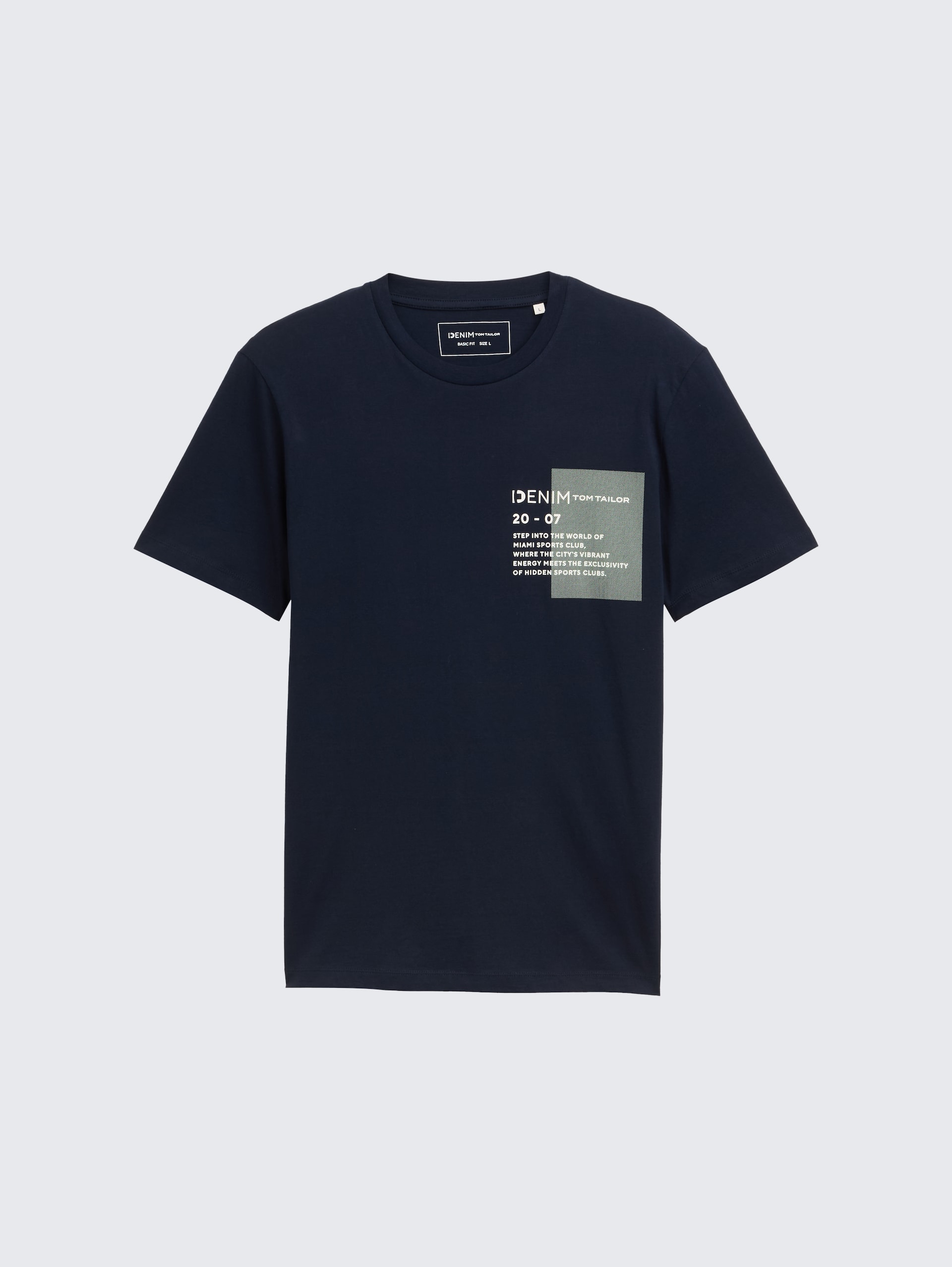 Basic T-Shirt mit Logo-Print - midnight navy blue - Vorder-Produkt-Ansicht